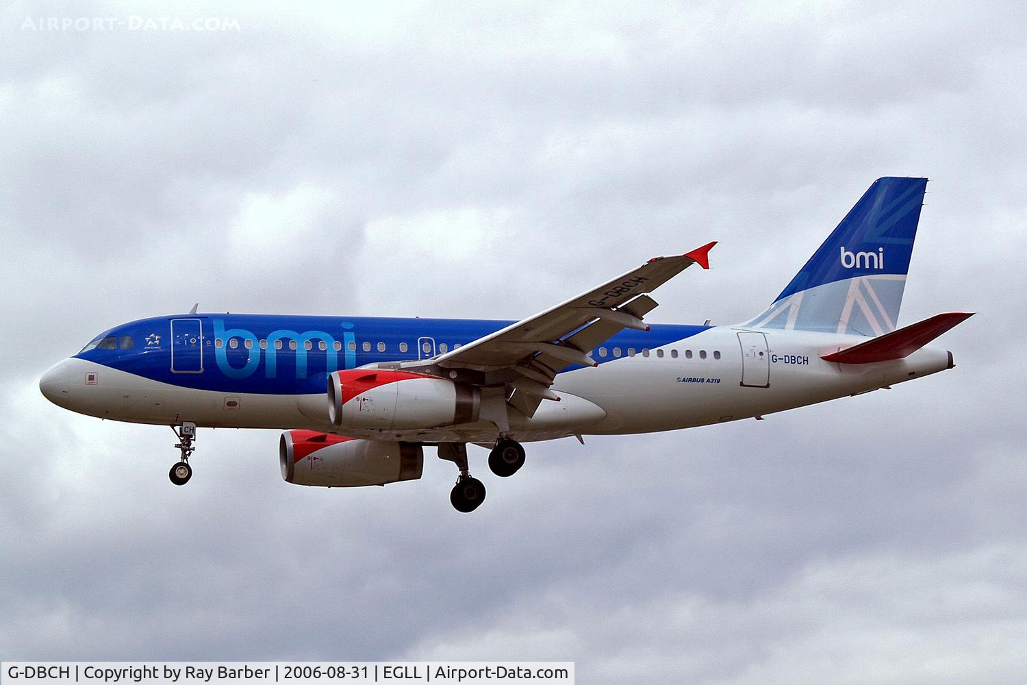 G-DBCH, 2006 Airbus A319-131 C/N 2697, Airbus A319-131 [2697] (bmi British Midland) Heathrow~G 31/08/2006. On finals 27L.