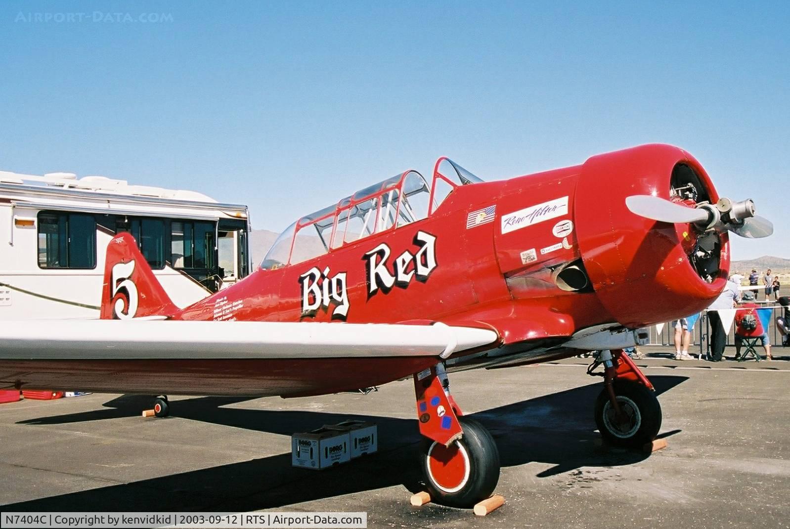 N7404C, 1943 North American SNJ-4 Texan C/N 88-14124, At the 2003 Reno Air Races.