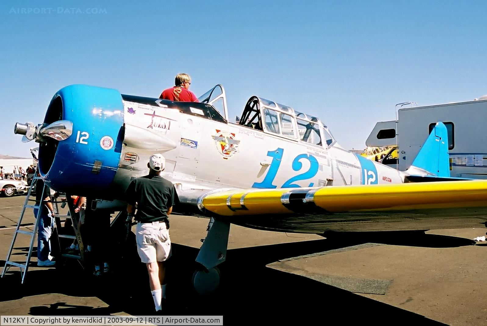 N12KY, 1943 North American SNJ-5 Texan Texan C/N 90995, At the 2003 Reno Air Races.