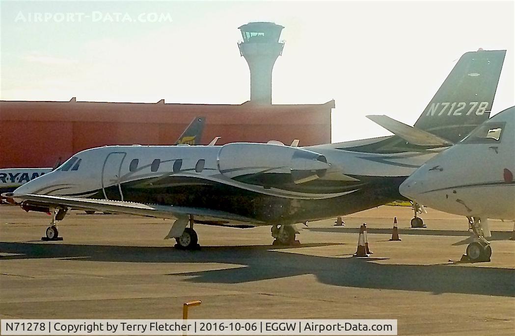 N71278, 2016 Cessna 560XL  Citation Excel C/N 560-6213, At Luton Airport in the UK