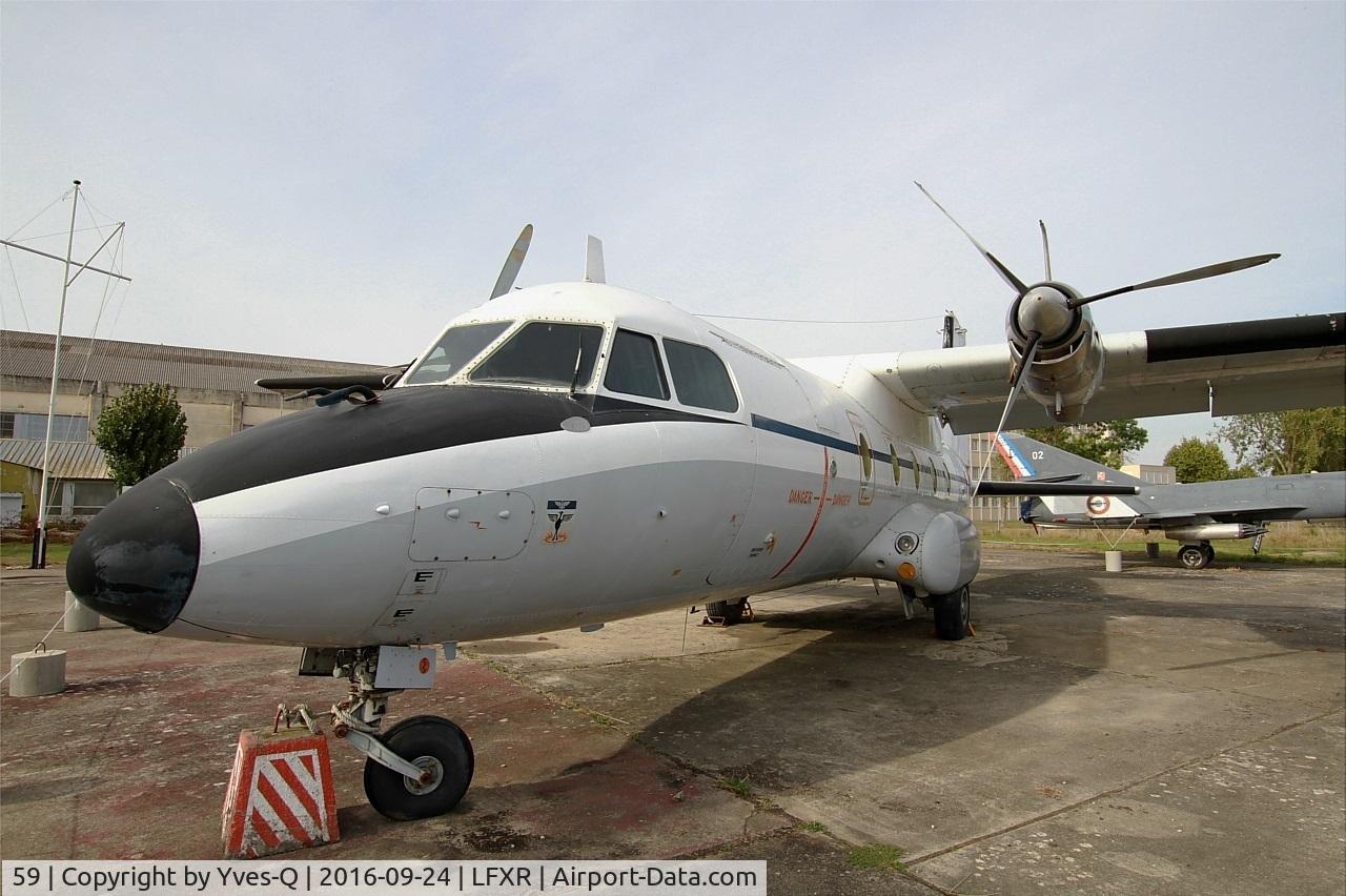 59, 1969 Nord N-262A C/N 59, Nord N-262A, Preserved at Naval Aviation Museum, Rochefort-Soubise airport (LFXR)