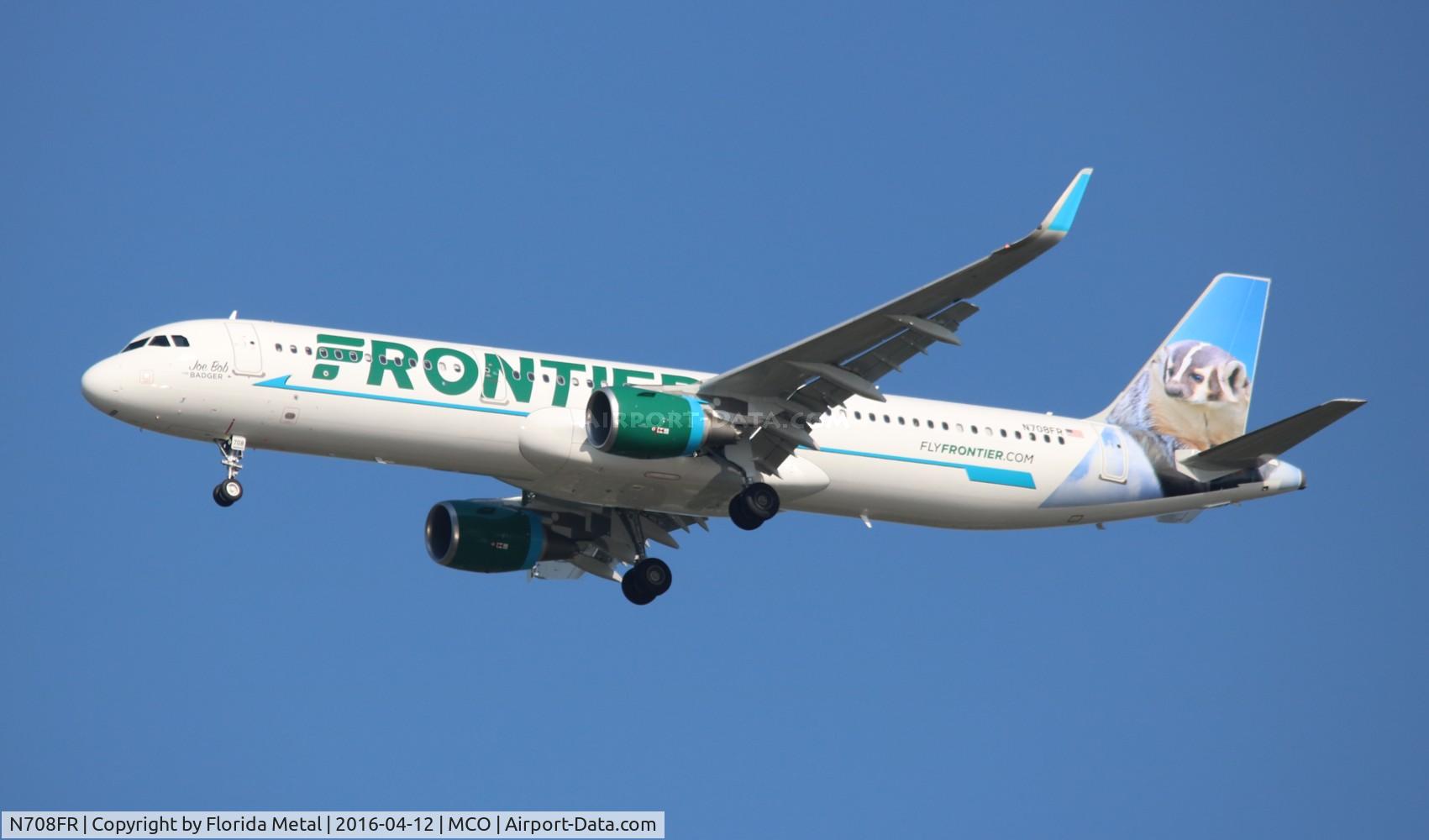 N708FR, 2016 Airbus A321-211 C/N 7042, Joe Bob the Badger Frontier