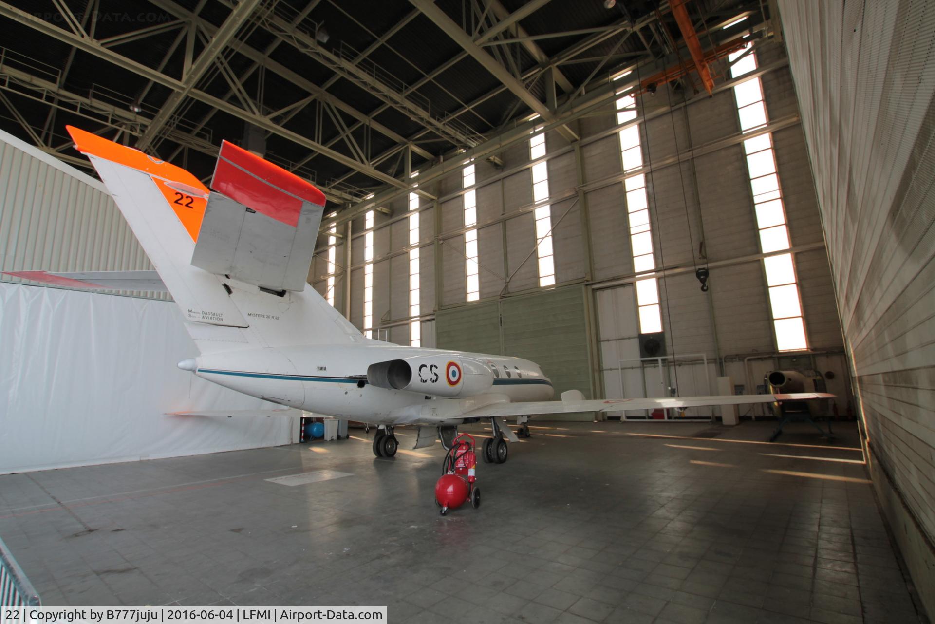 22, Dassault Falcon (Mystere) 20 C/N 22, at Istres