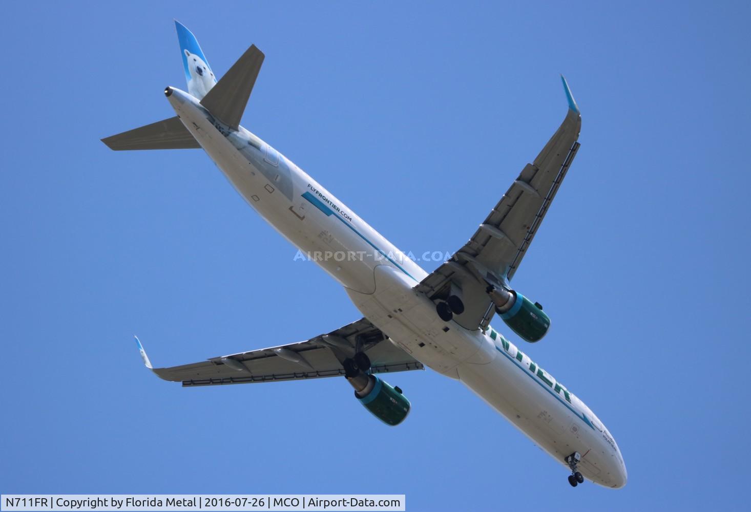 N711FR, 2016 Airbus A321-211 C/N 7184, Frontier Powder the Polar Bear