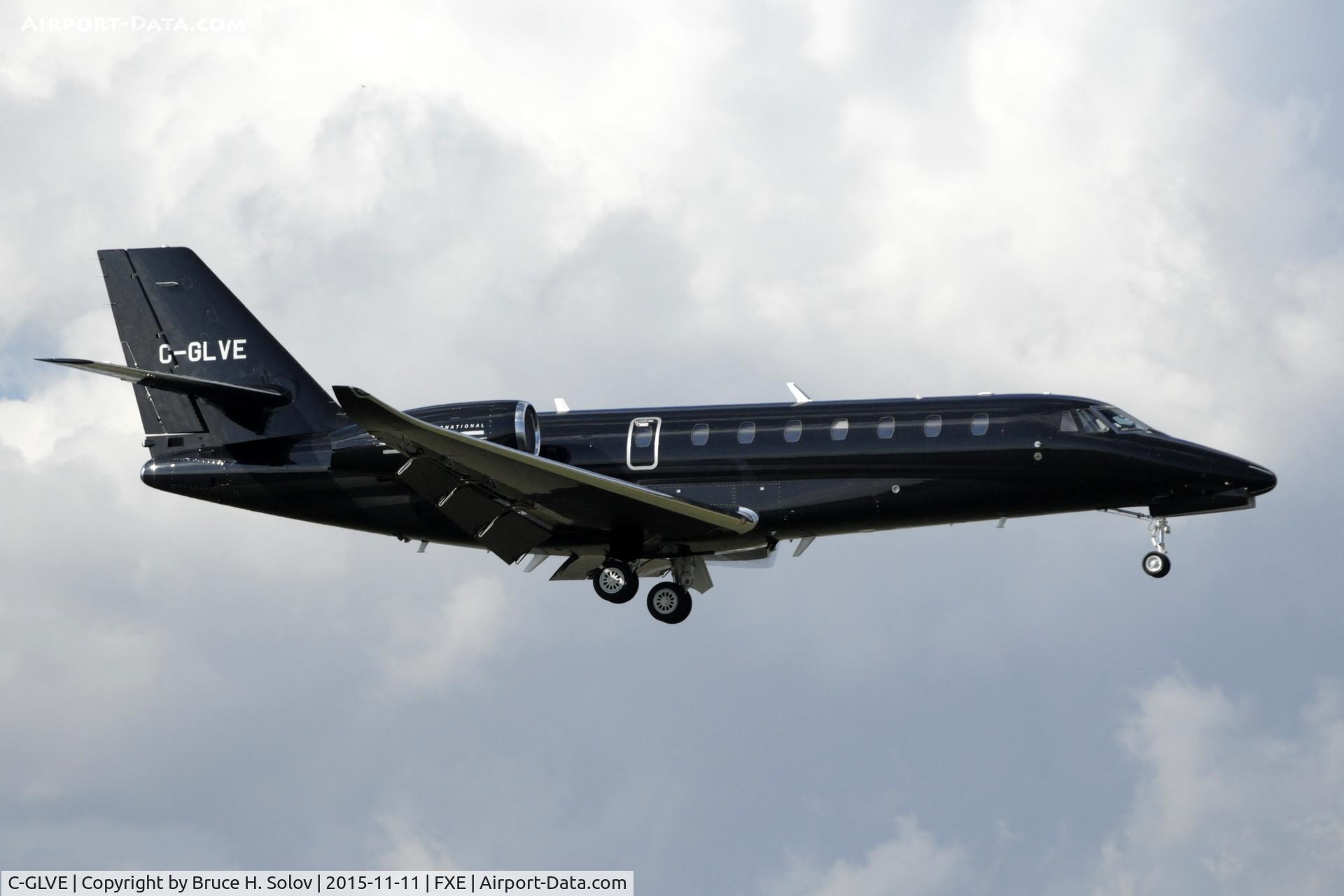 C-GLVE, 2015 Cessna 680 Citation Sovereign+ C/N 680-0543, on approach