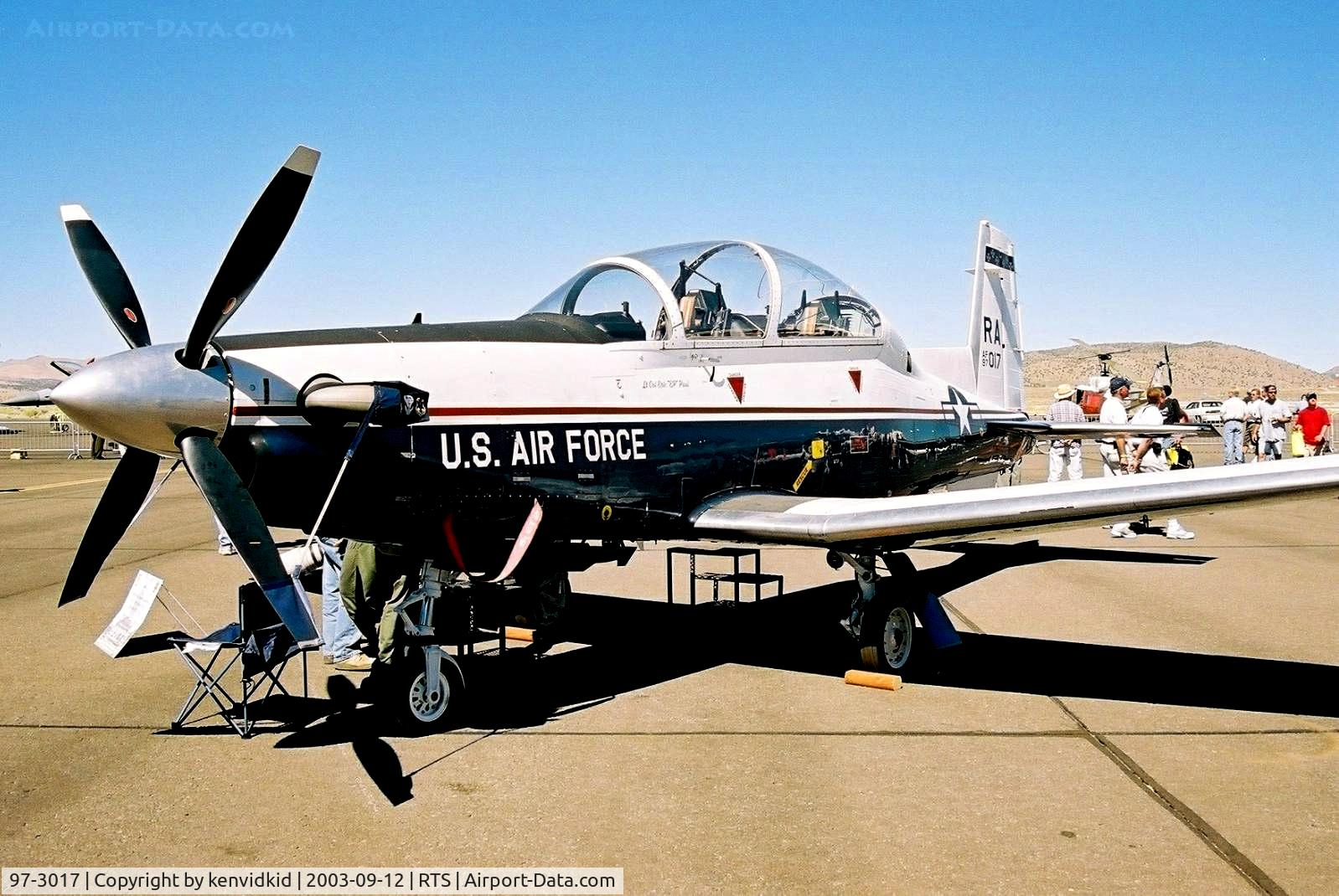 97-3017, 1997 Raytheon T-6A Texan II C/N PT-21, At the 2003 Reno Air Races.