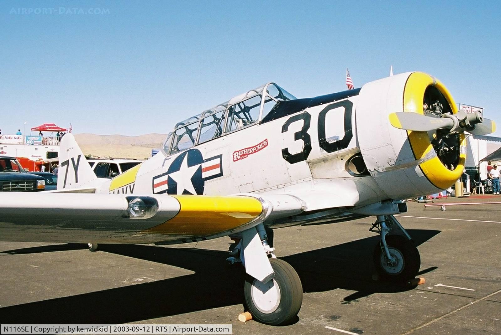 N116SE, 1959 North American T-6G Texan C/N 168-406, At the 2003 Reno Air Races.
