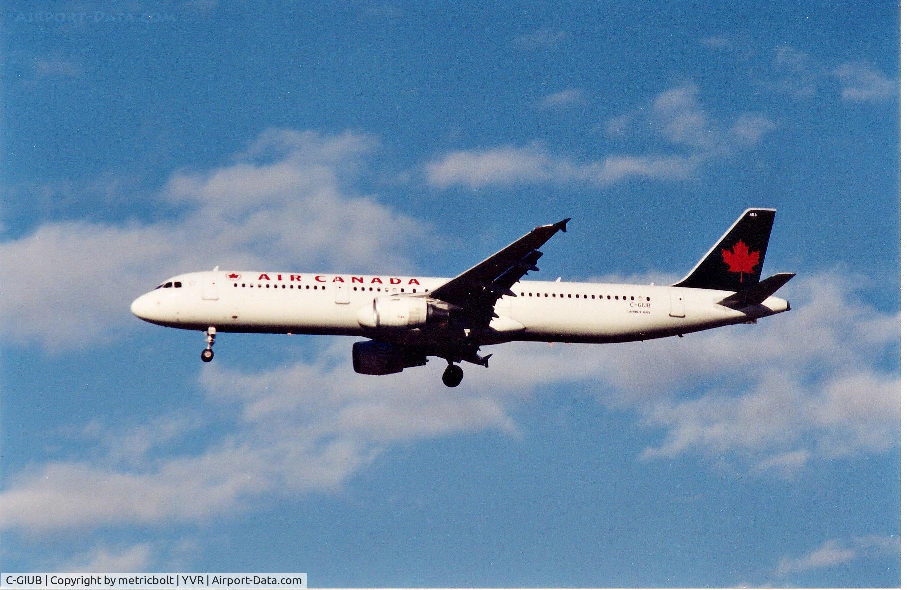 C-GIUB, 2001 Airbus A321-211 C/N 1623, Arrival YVR 2/2003