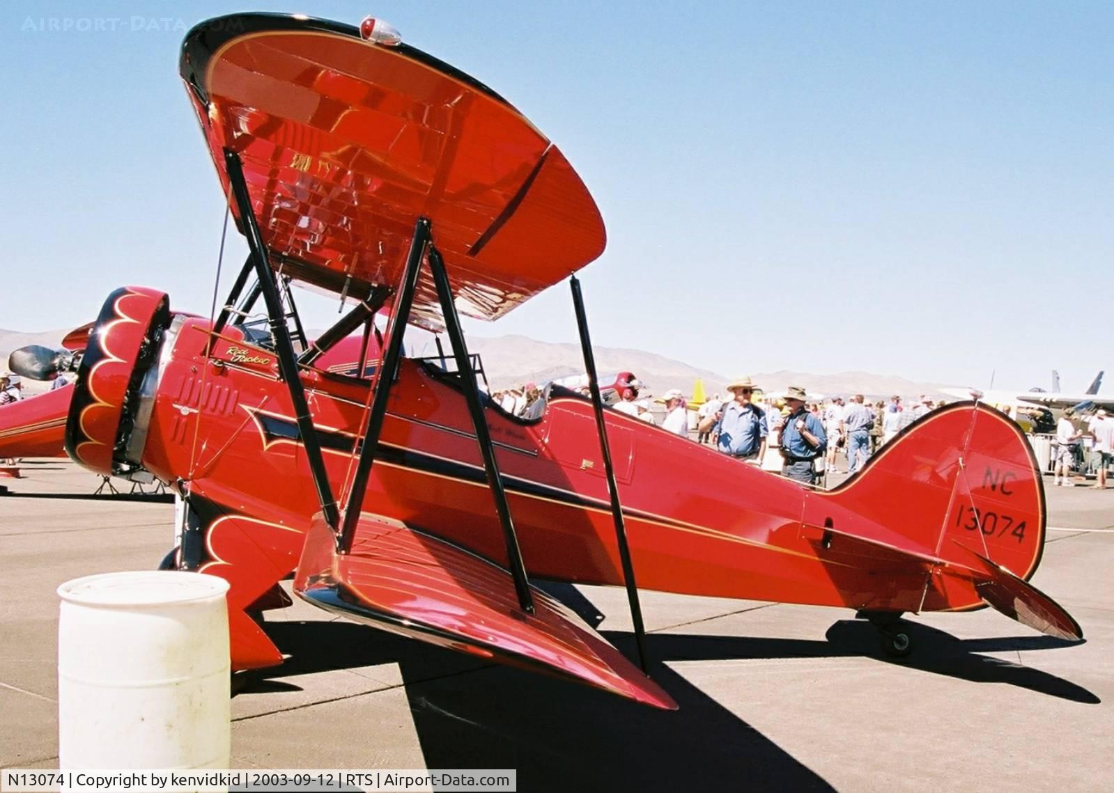 N13074, 1933 Waco UBF C/N 3691, At the 2003 Reno Air Races.