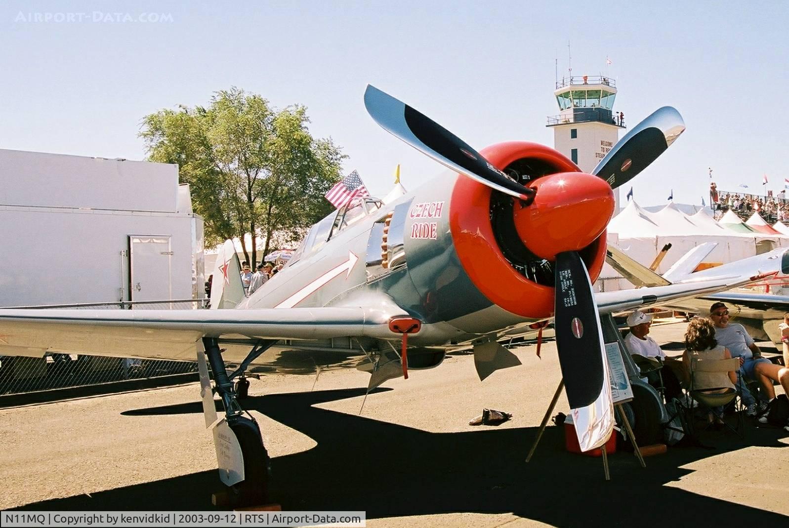 N11MQ, 1943 Let C-11 (Yak-11) C/N 171529, At the 2003 Reno Air Races.