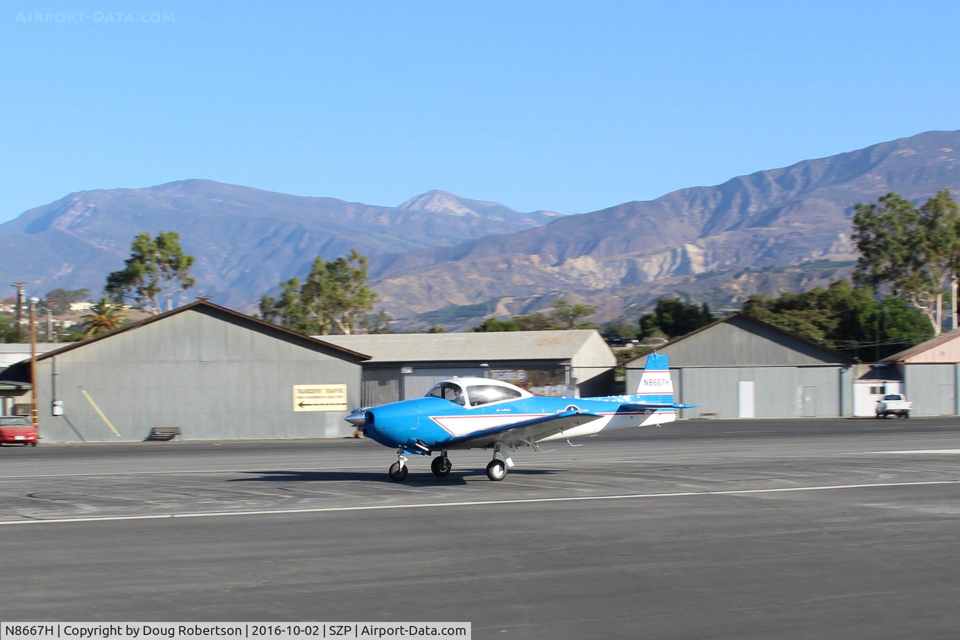 N8667H, 1947 North American Navion C/N NAV-4-667, 1947 North American NAVION, Continental IO-520 285 Hp upgrade, Young Eagles flight, takeoff roll Rwy 22