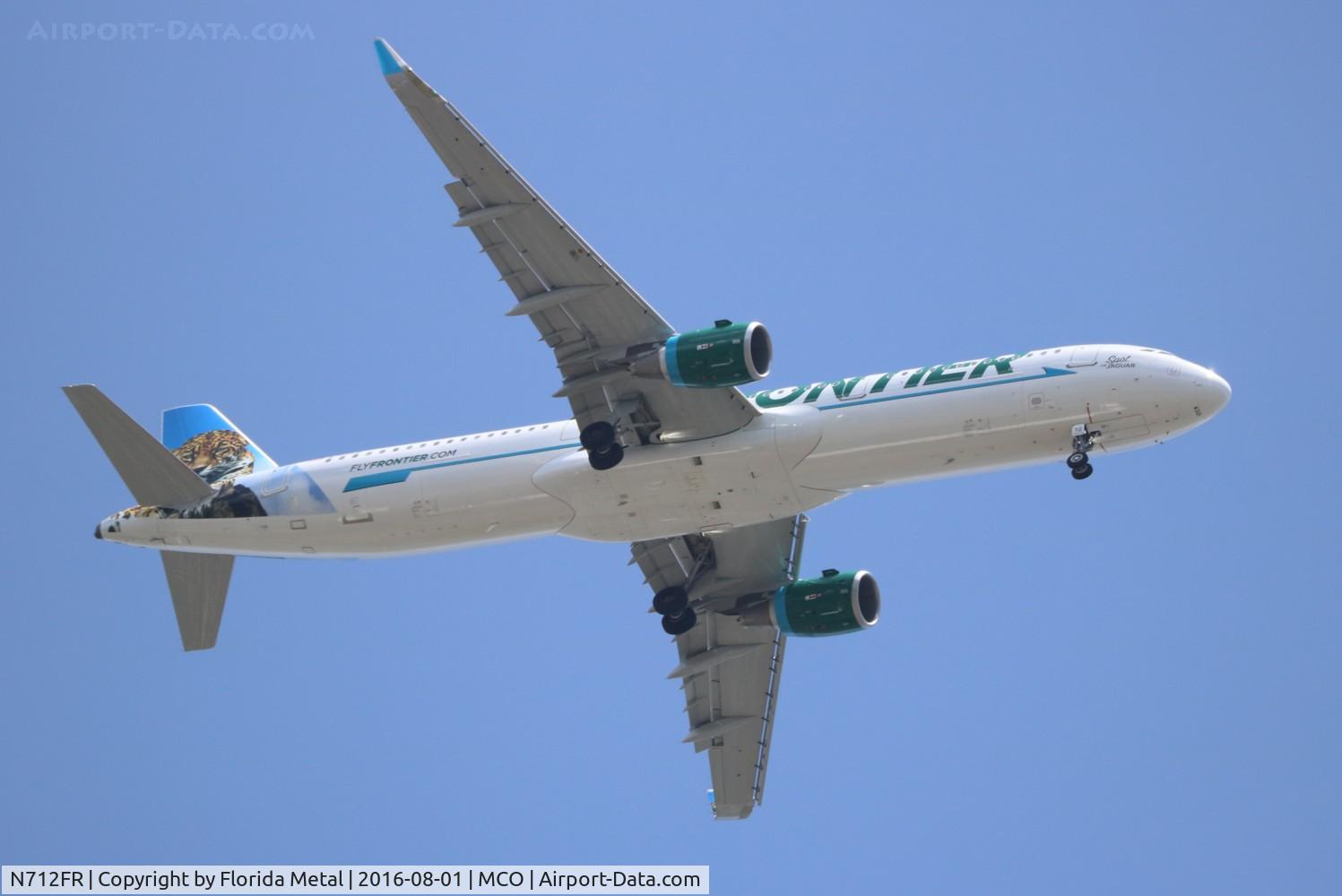 N712FR, 2016 Airbus A321-211 C/N 7204, Frontier Spot the Jaguar