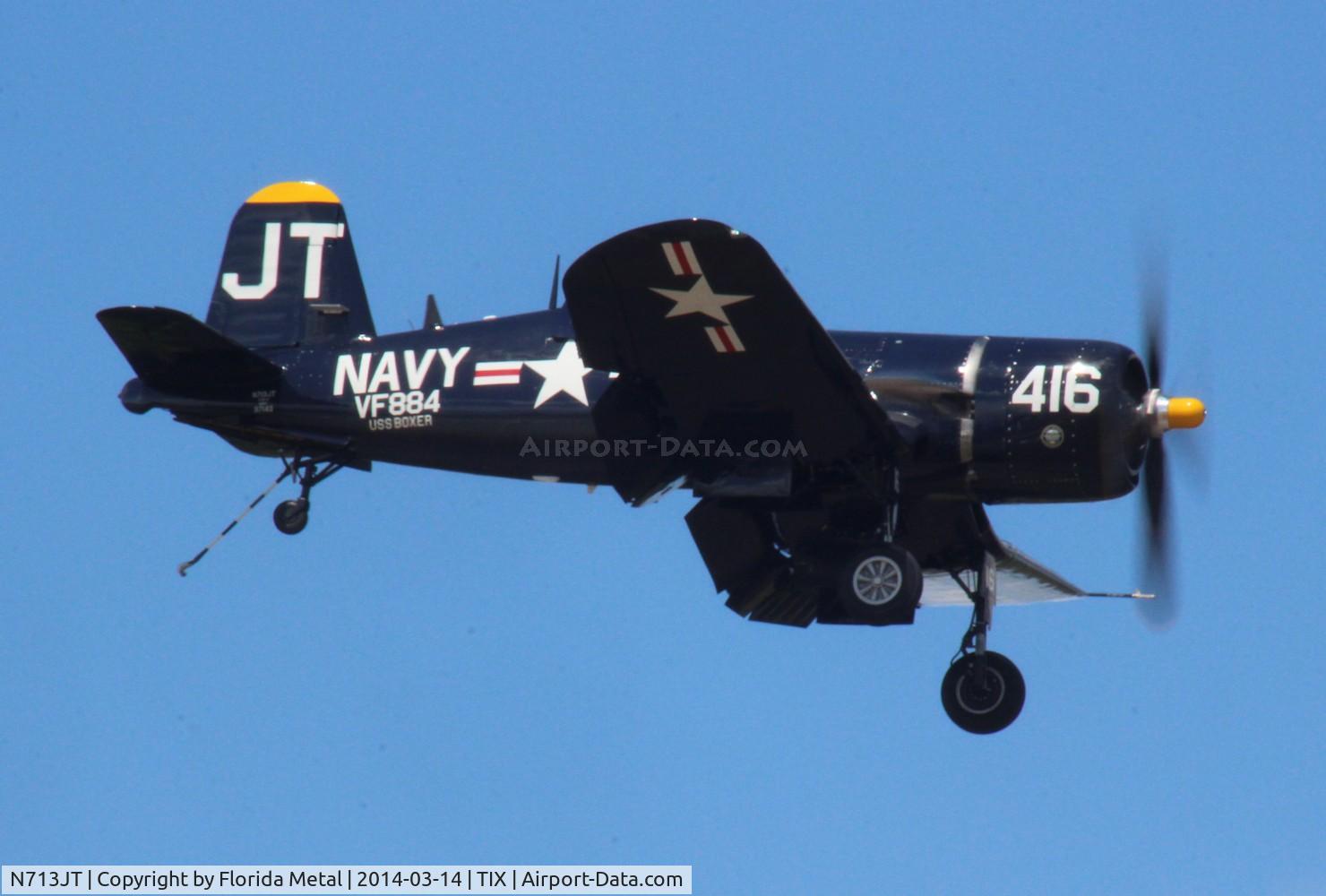 N713JT, 1945 Vought F4U-4B Corsair C/N 97143, Corsair