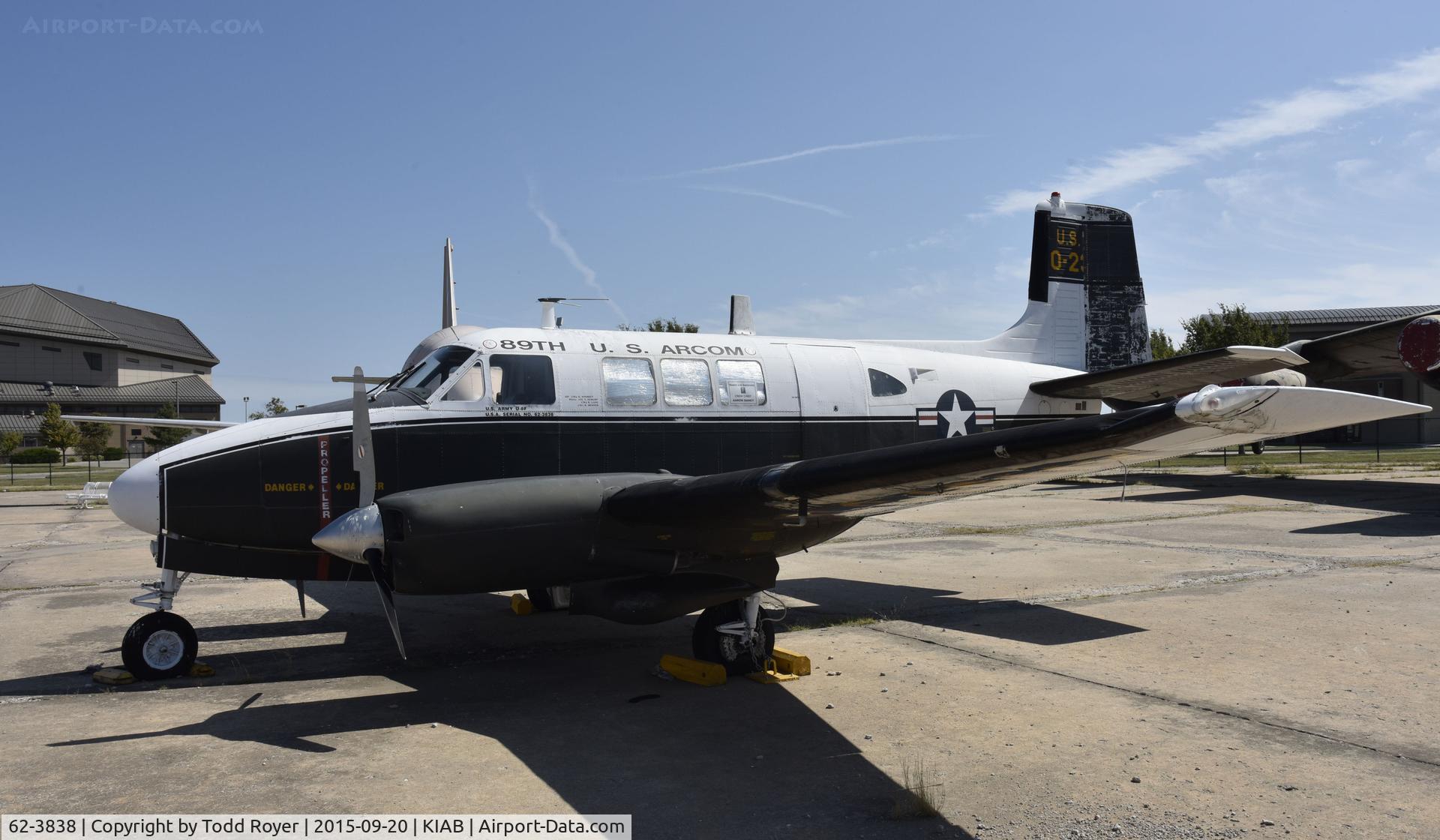 62-3838, 1962 Beech U-8F Seminole C/N LF.36, On display at the Kansas Air Museum