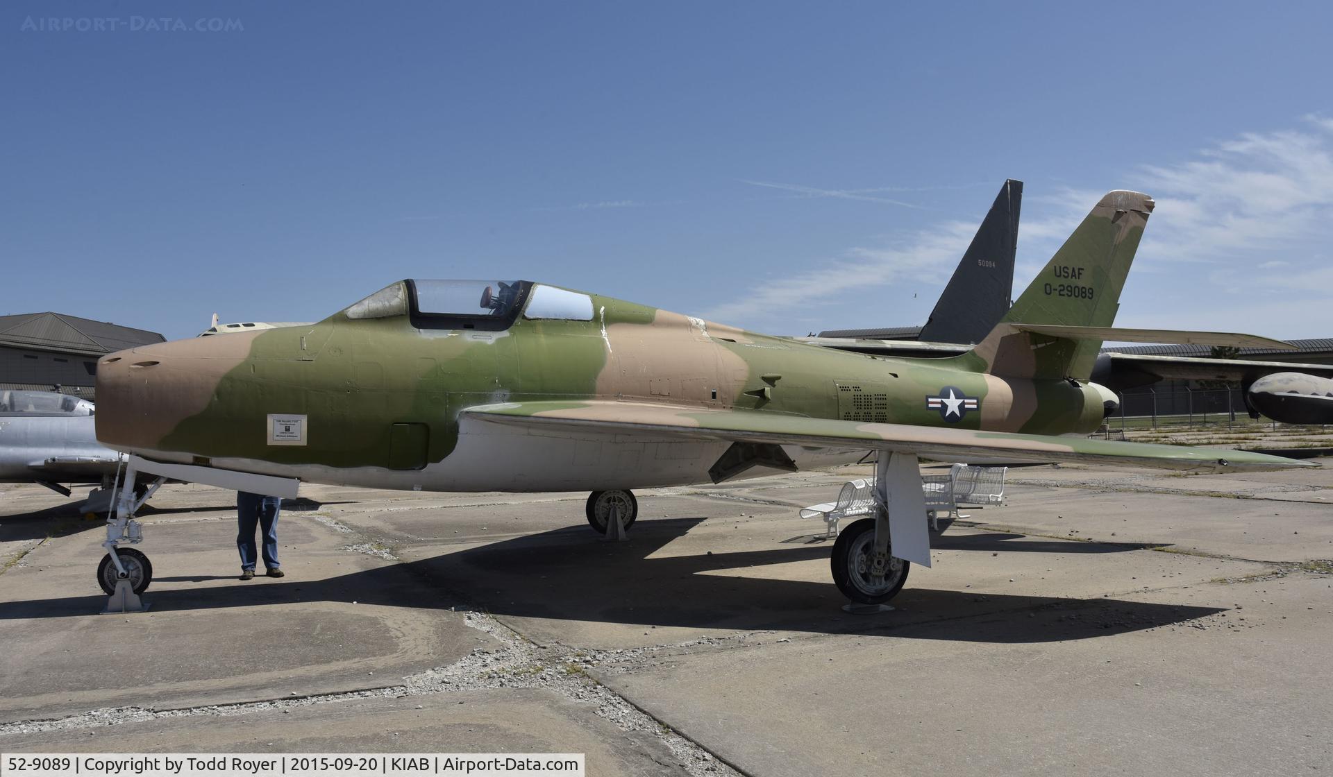 52-9089, 1952 General Motors F-84F-51-GK Thunderstreak C/N Not found 52-9089, On display at the Kansas Air Museum