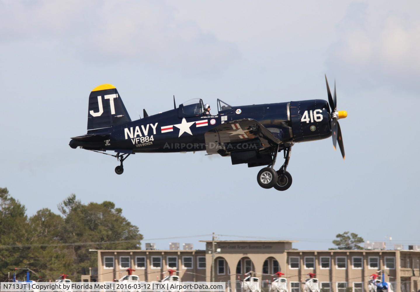 N713JT, 1945 Vought F4U-4B Corsair C/N 97143, Corsair
