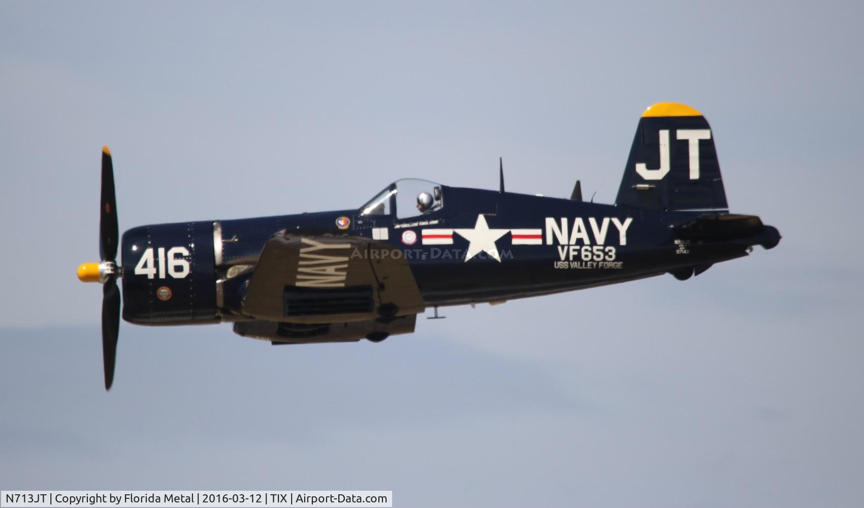 N713JT, 1945 Vought F4U-4B Corsair C/N 97143, Corsair