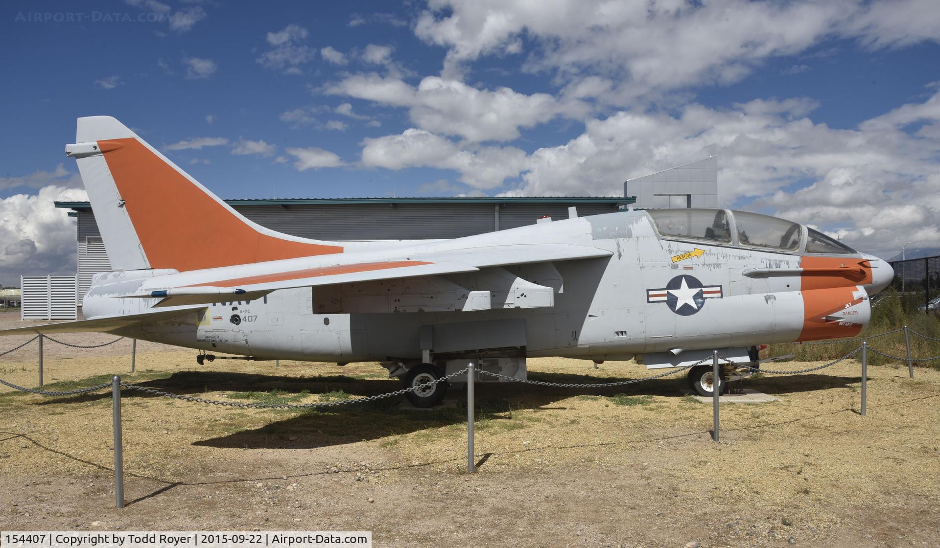 154407, LTV TA-7C Corsair II C/N B-047, On display at the National Museum of Nuclear Science and History