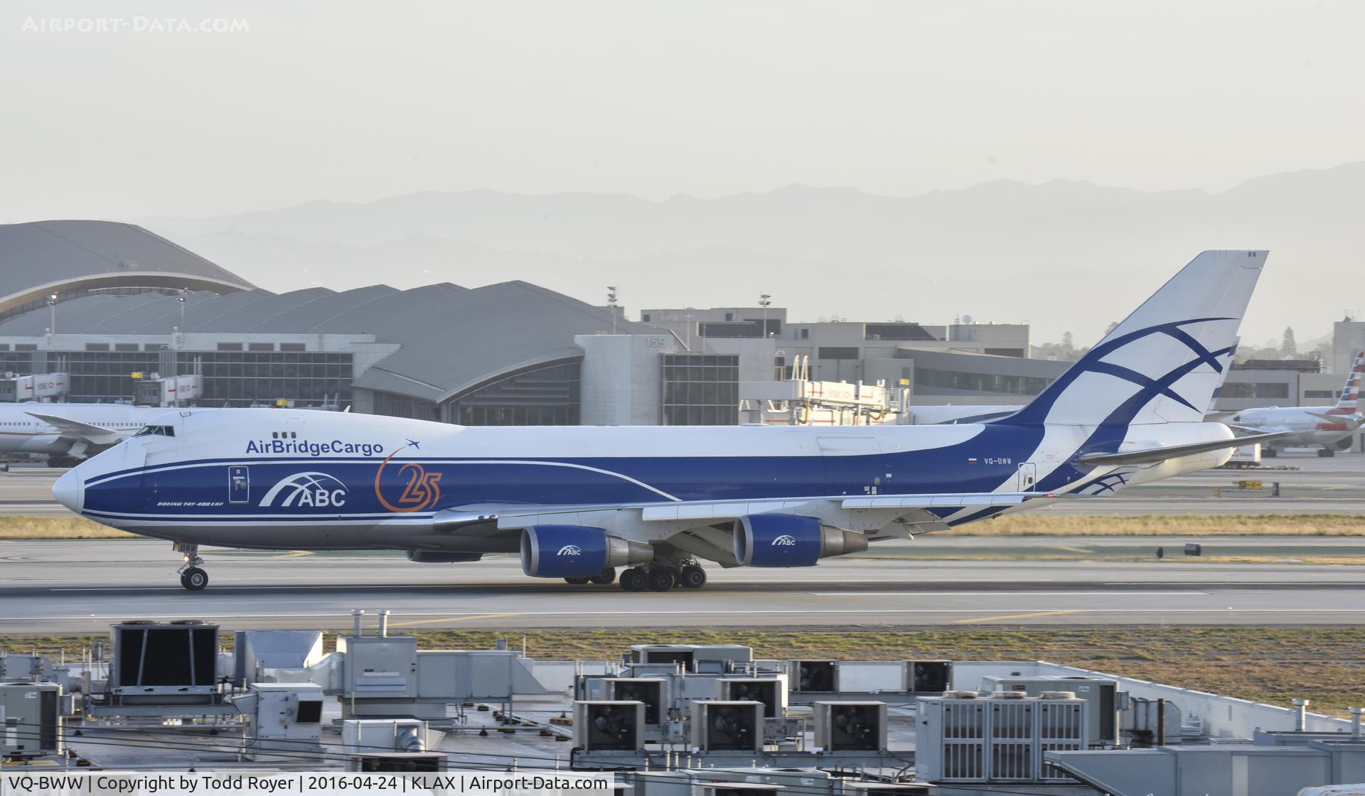 VQ-BWW, 2008 Boeing 747-428F/ER/SCD C/N 35233, Arriving at LAX