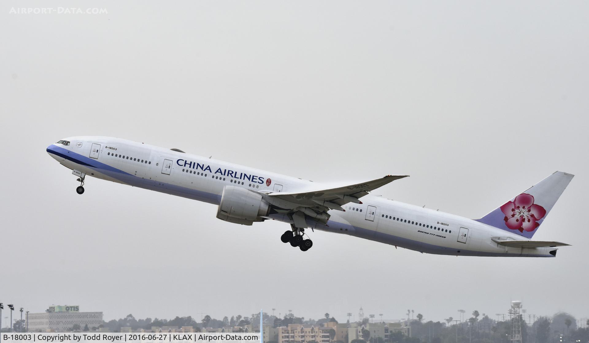 B-18003, 2015 Boeing 777-309/ER C/N 43977, Departing LAX