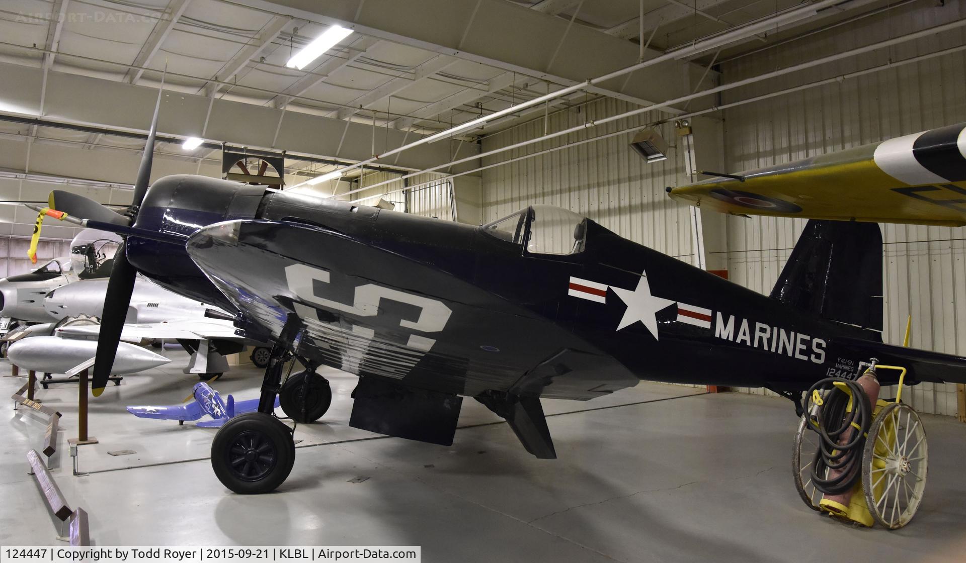 124447, 1948 Vought F4U-5 Corsair C/N Not found (Bu124447), On display at the Mid America Air Museum