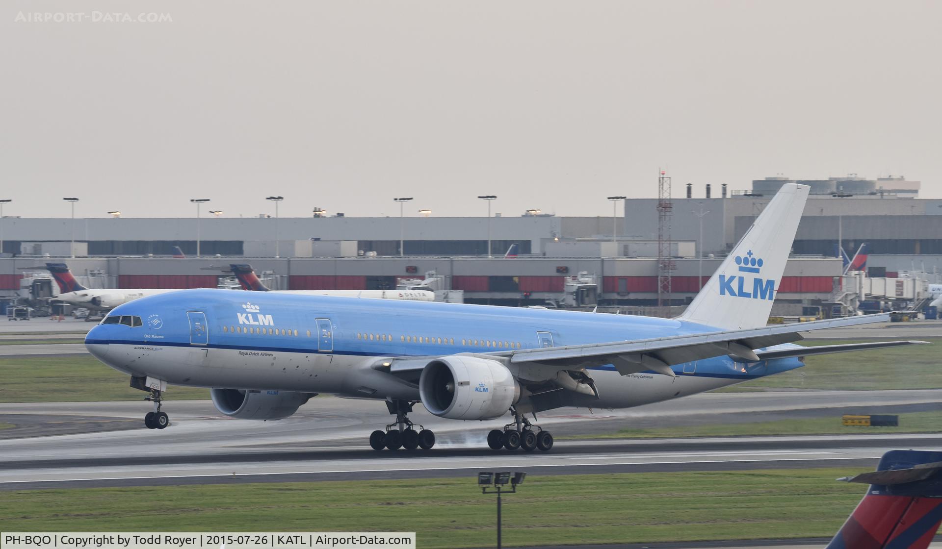 PH-BQO, 2007 Boeing 777-206/ER C/N 35295, Arriving at ATL