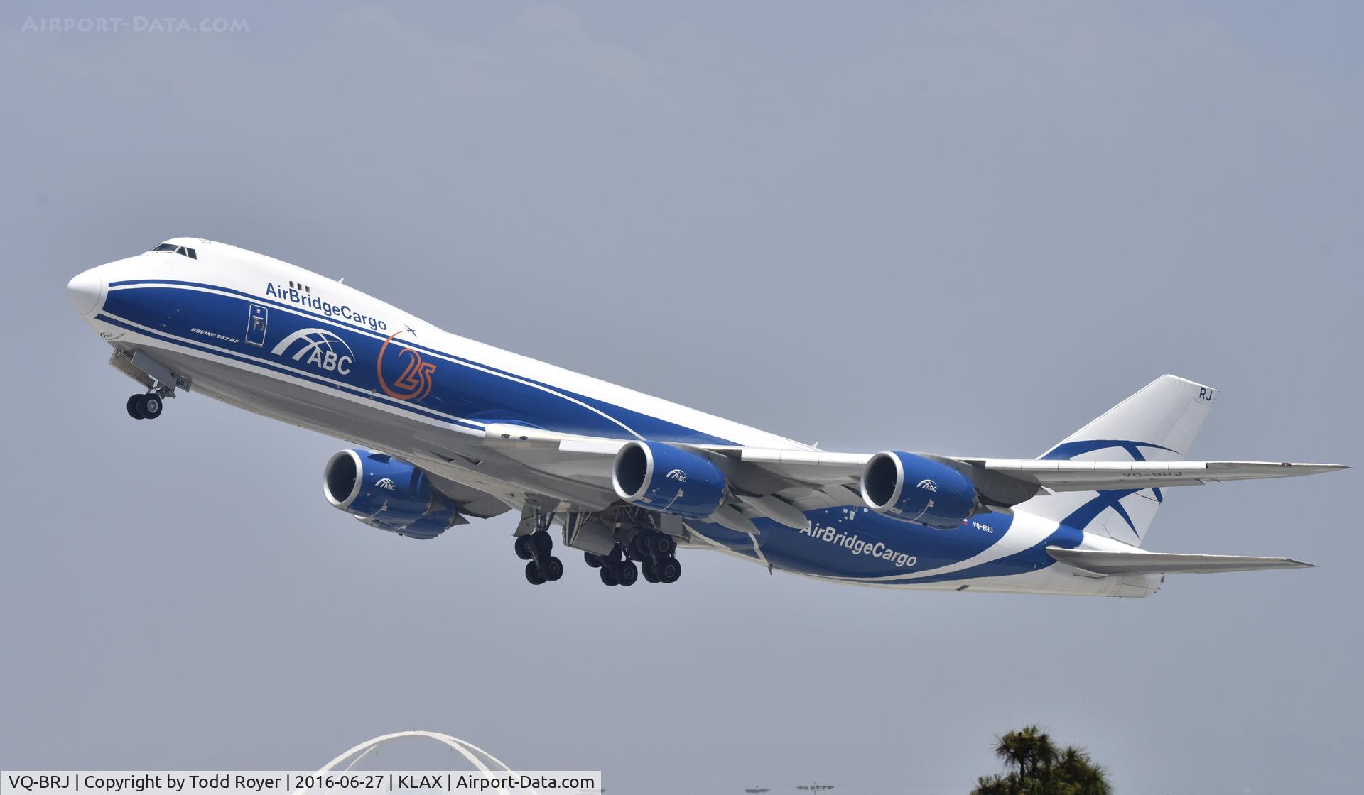 VQ-BRJ, 2013 Boeing 747-8HVF C/N 37670, Departing LAX