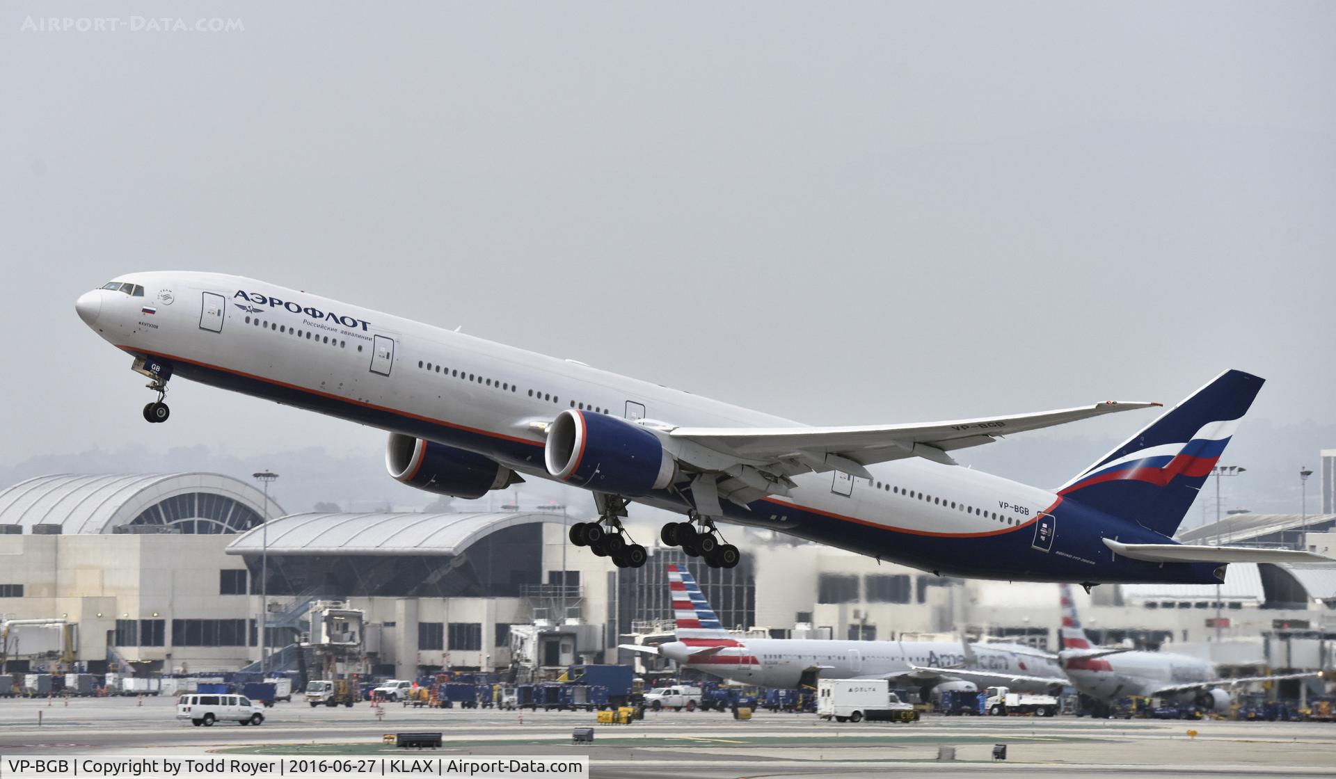 VP-BGB, 2012 Boeing 777-3M0/ER C/N 41679, Departing LAX