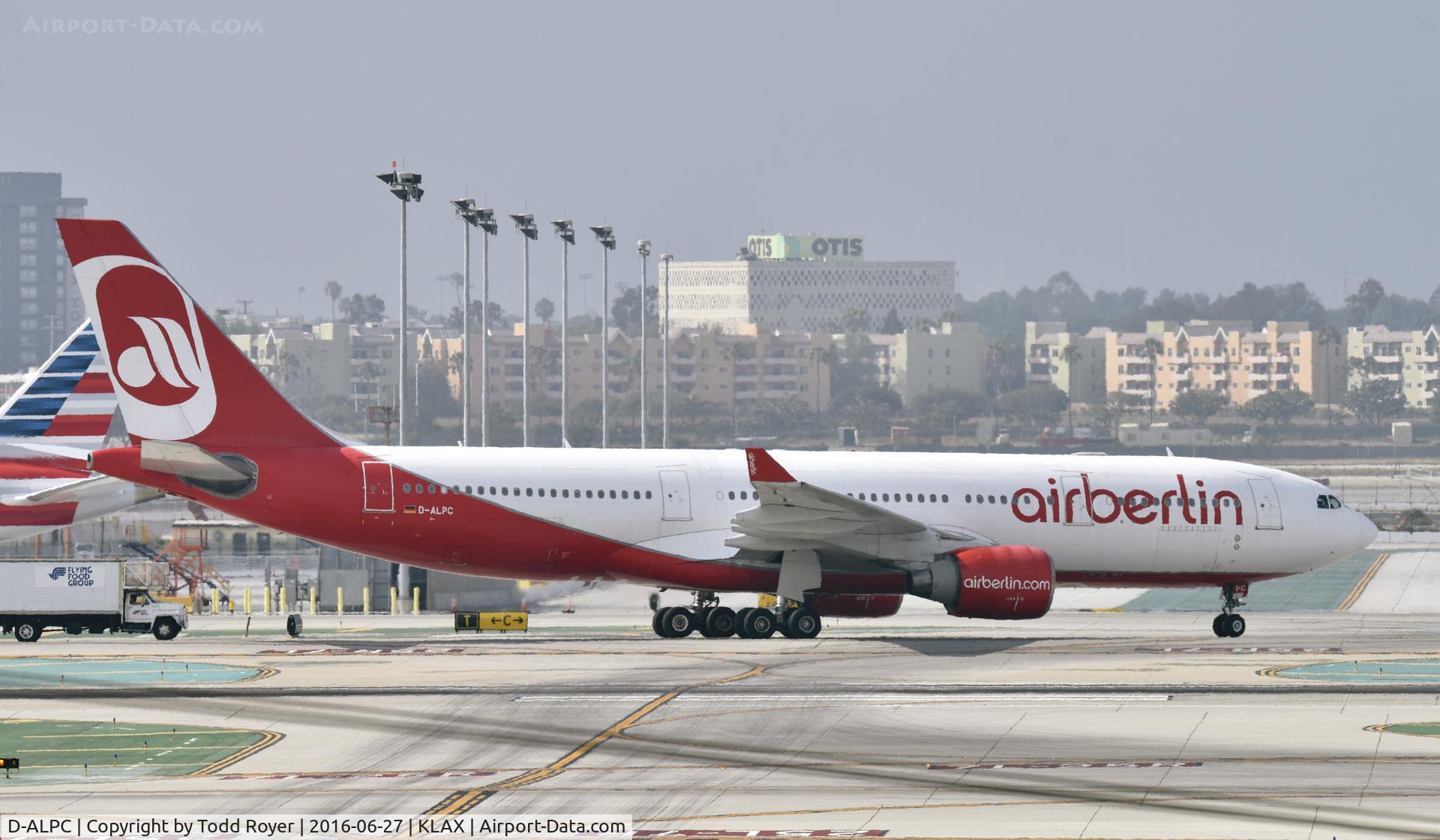 D-ALPC, 2002 Airbus A330-223 C/N 444, taxiing to gate at LAX