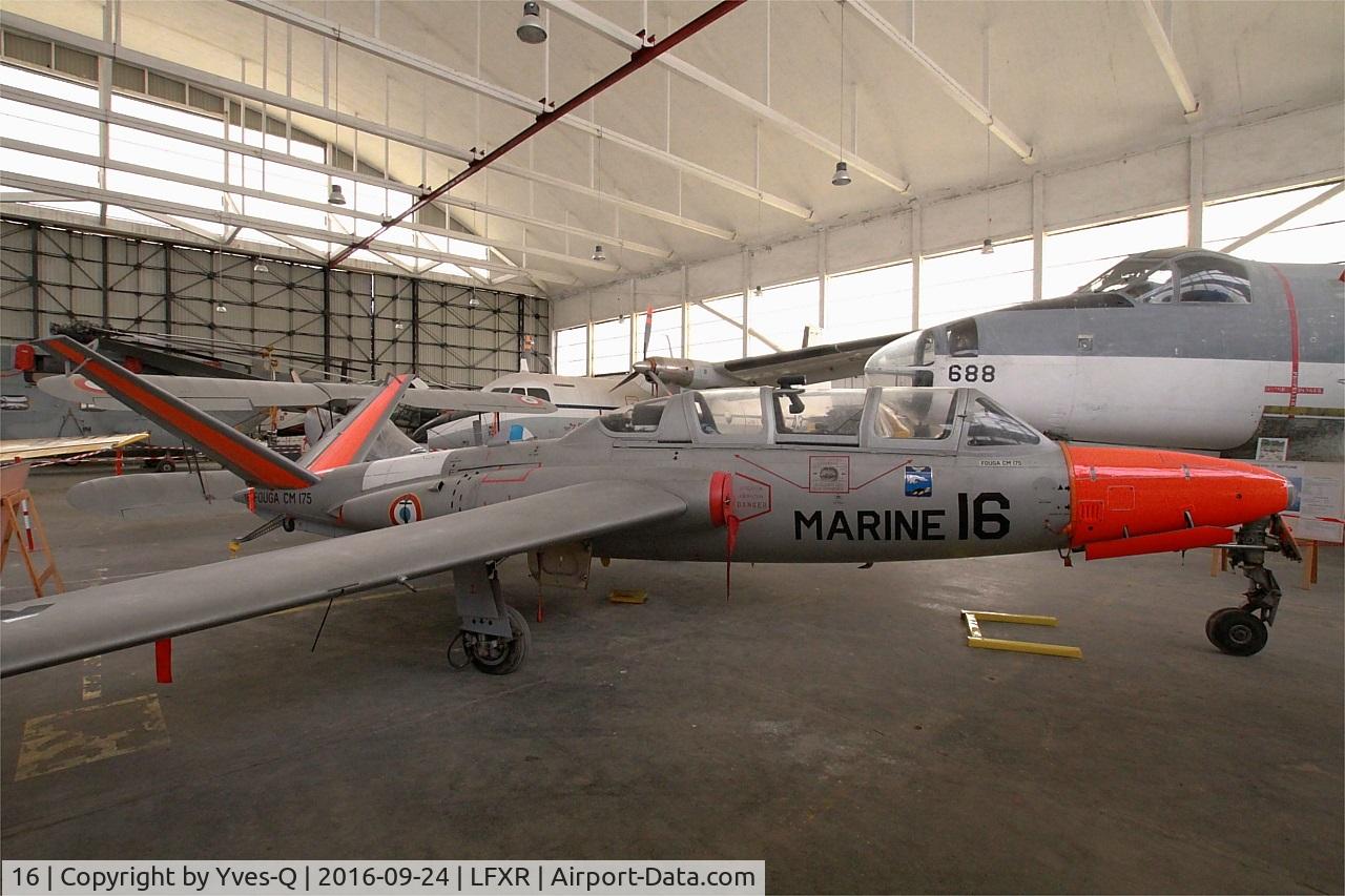 16, Fouga CM-175 Zephyr C/N 16, Fouga CM-175 Zephyr, Preserved at Naval Aviation Museum, Rochefort-Soubise airport (LFXR)