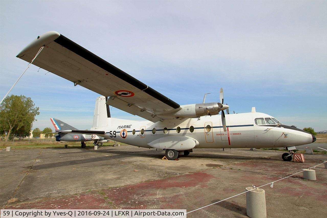 59, 1969 Nord N-262A C/N 59, Nord N-262A, Preserved at Naval Aviation Museum, Rochefort-Soubise airport (LFXR)