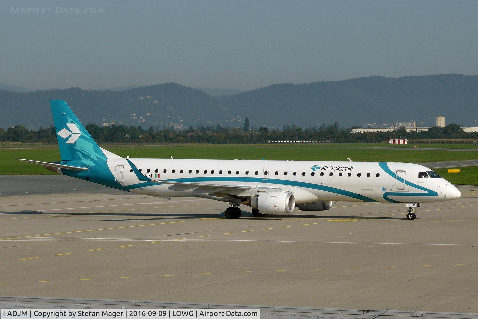 I-ADJM, 2009 Embraer 195LR (ERJ-190-200LR) C/N 19000258, Air Dolomiti ERJ-295 (for Lufthansa from Munich) @GRZ