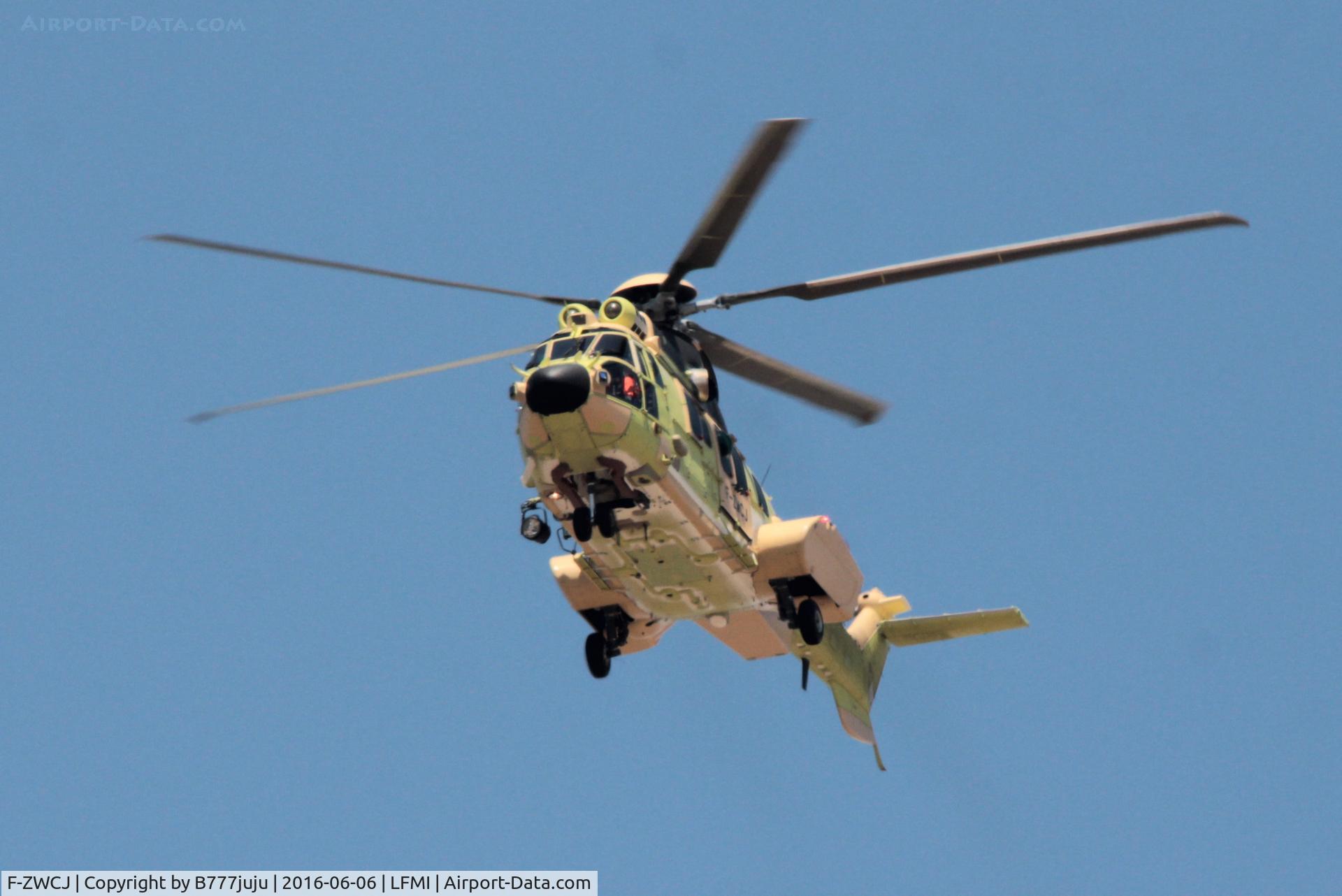 F-ZWCJ, Eurocopter EC-725 C/N 3007, on test over Istres