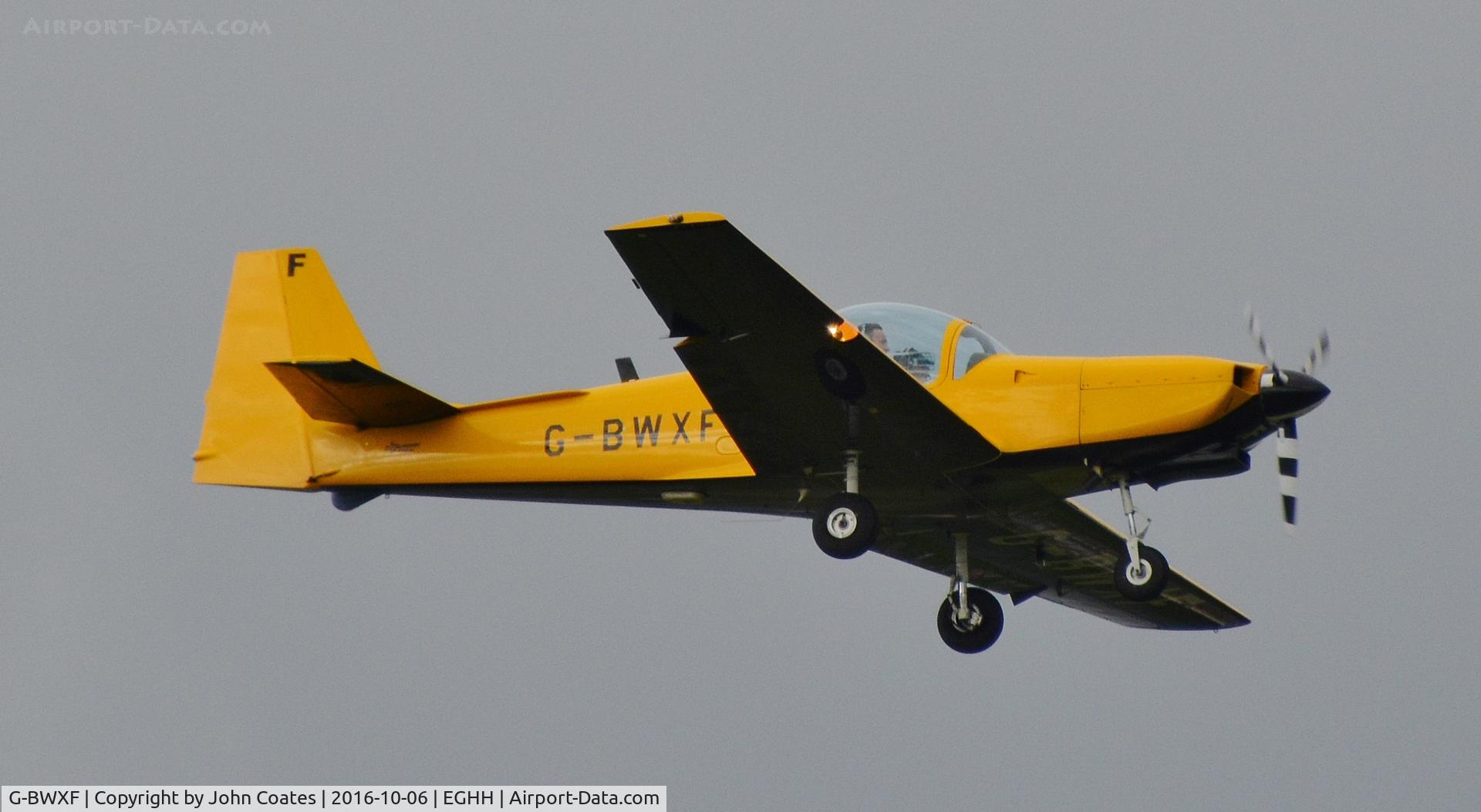 G-BWXF, 1996 Slingsby T-67M-260 Firefly C/N 2241, Resident CTC aircraft on finals in poor weather