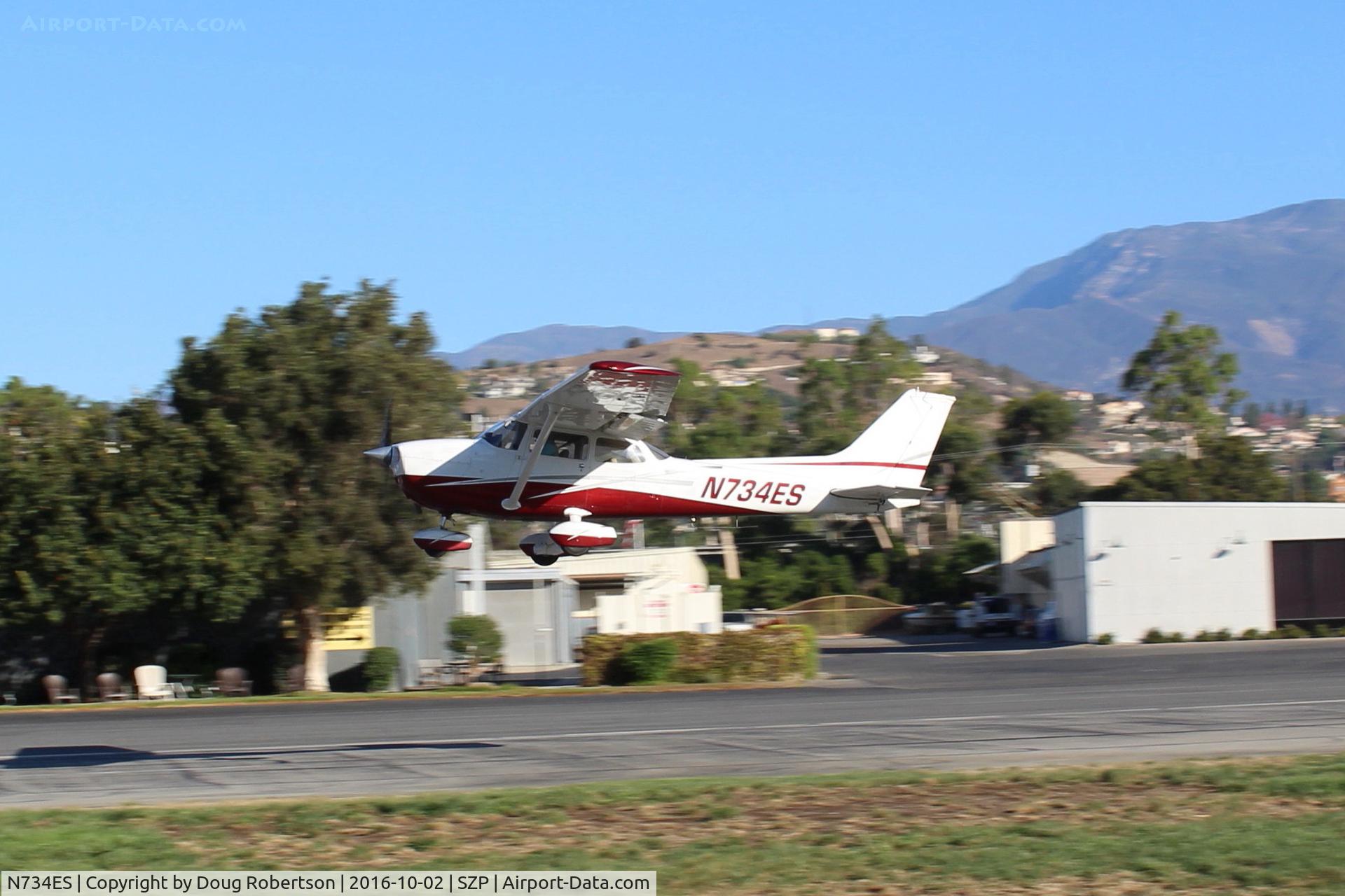N734ES, Cessna 172N C/N 17268802, 1977 Cessna 172N SKYHAWK, Lycoming O-320-H2AD 160 Hp, takeoff climb