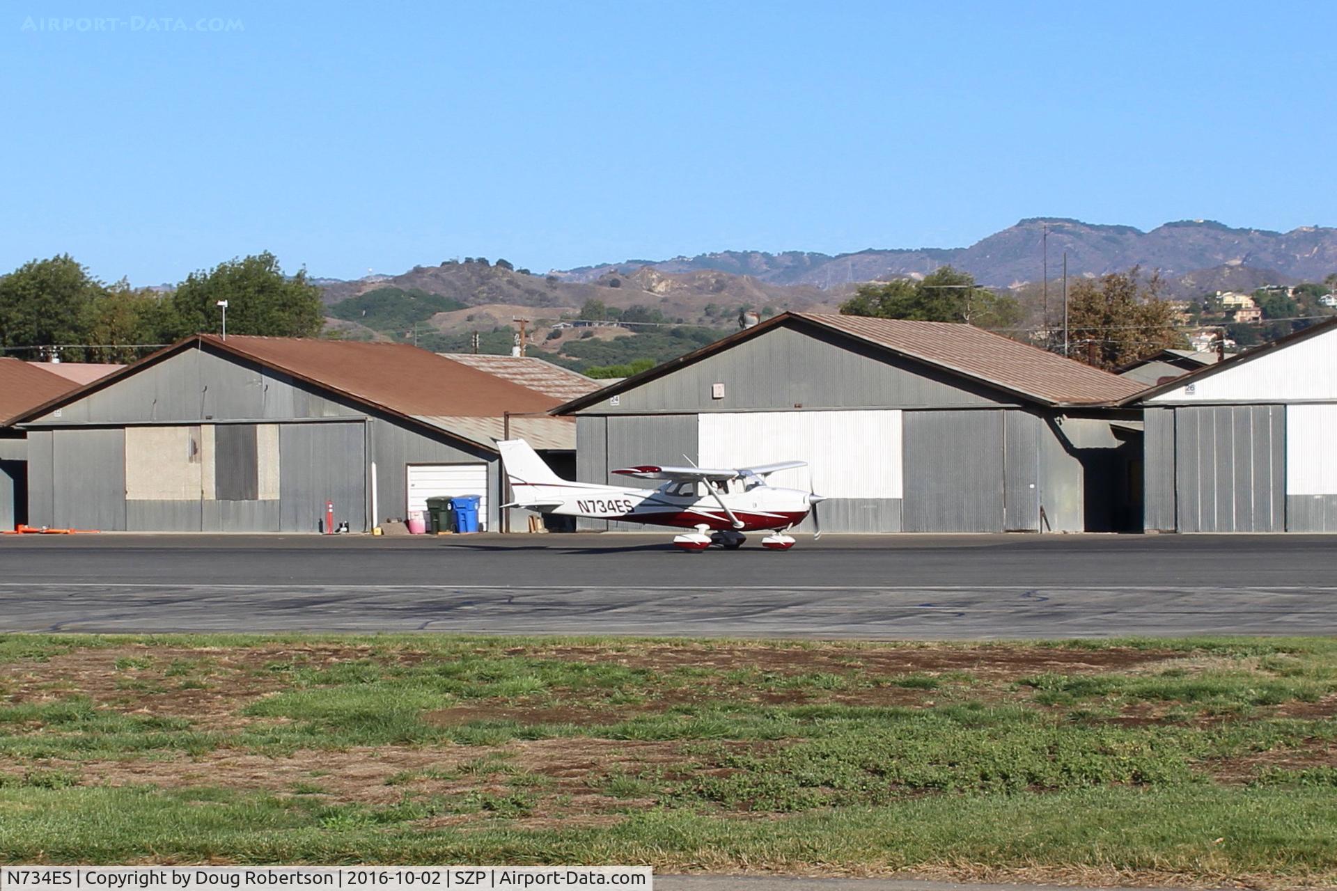 N734ES, Cessna 172N C/N 17268802, 1977 Cessna 172N SKYHAWK, Lycoming O-320-H2AD 160 Hp, taxi back