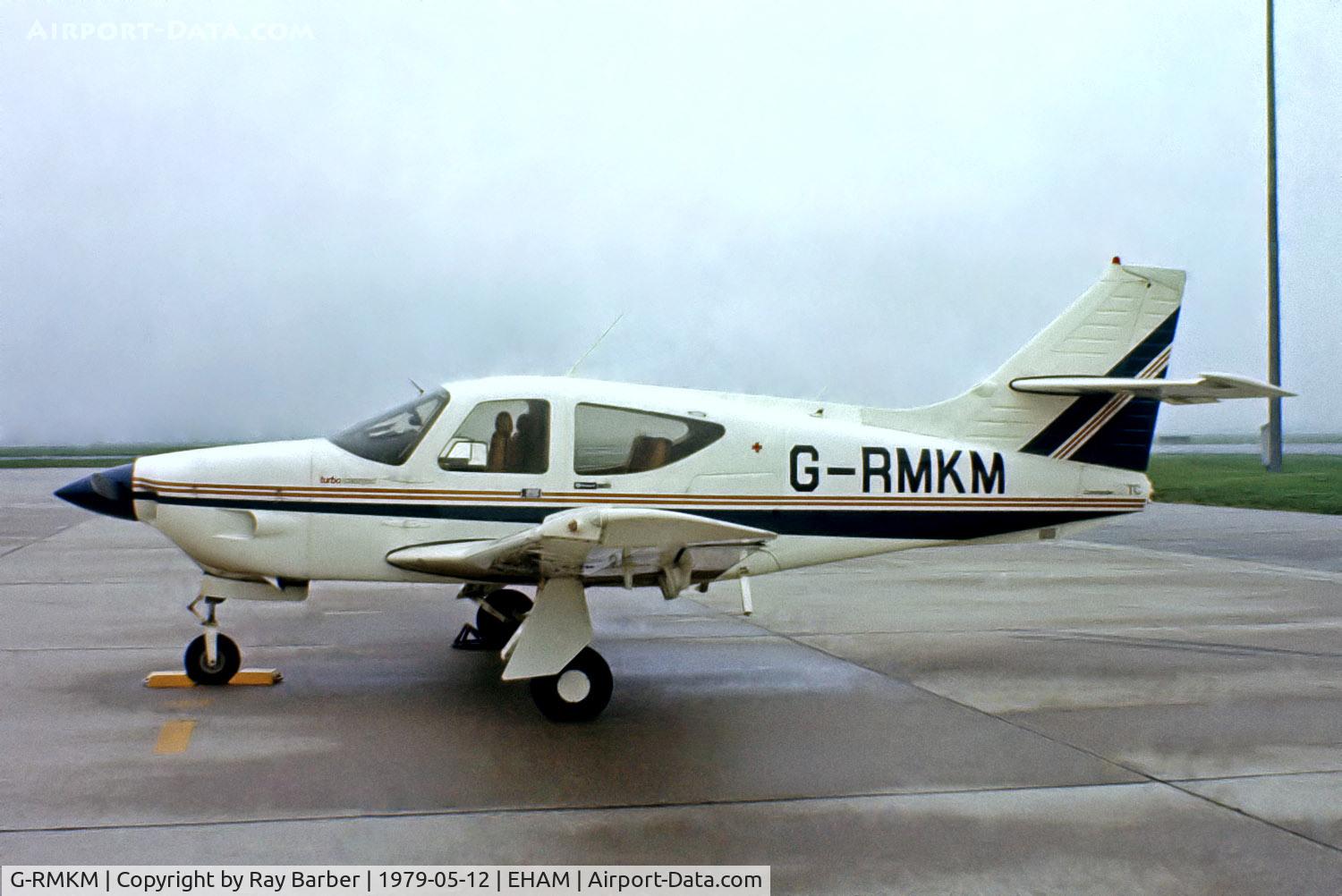 G-RMKM, 1976 Rockwell Commander 112TC C/N 13082, Rockwell Commander 112TC [13082] Amsterdam-Schiphol~PH 12/05/1979. From a slide.