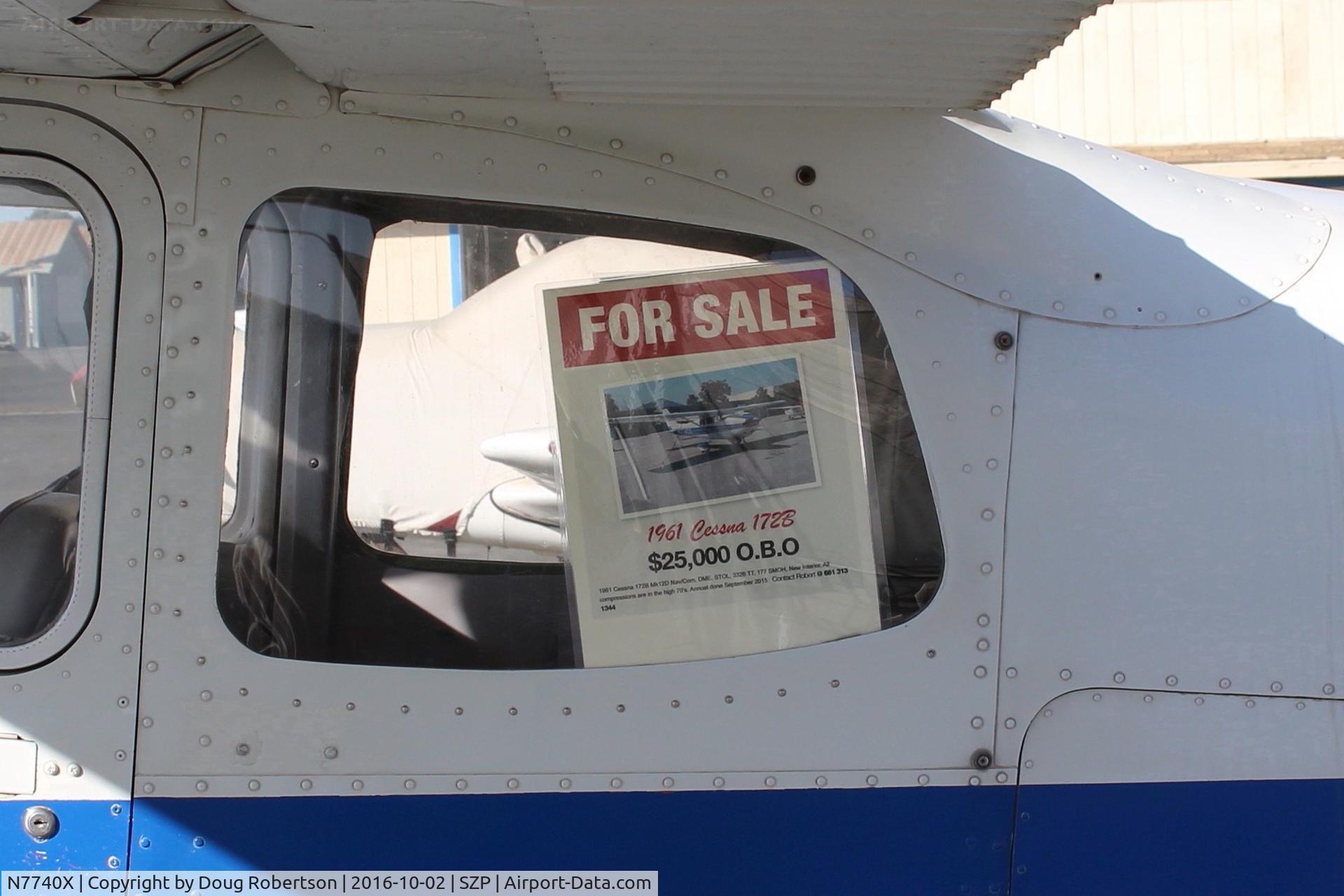 N7740X, 1960 Cessna 172B C/N 17248240, 1960 Cessna 172B SKYHAWK, Continental O-300 145 Hp 6 cylinder, still FOR SALE. See more photos.