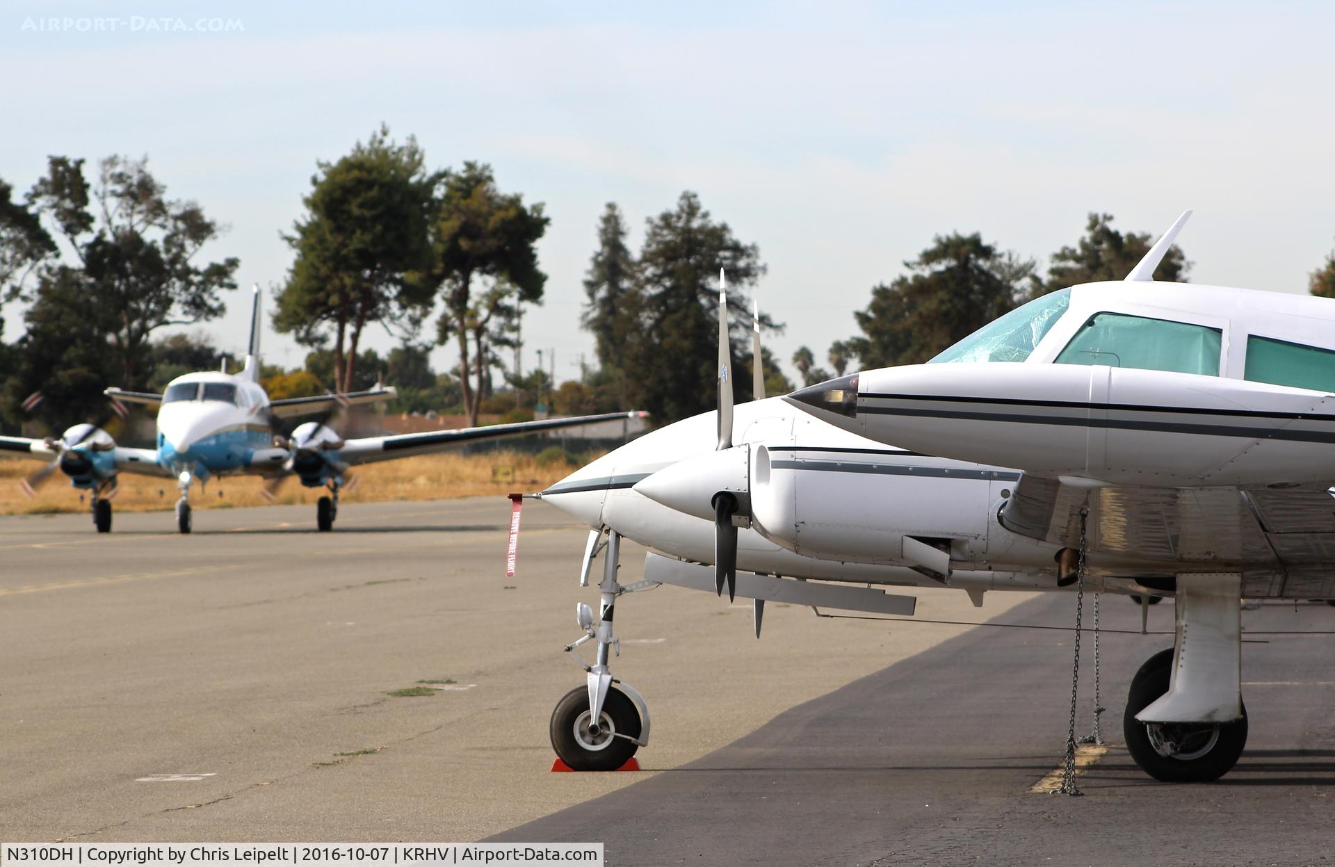 N310DH, 1974 Cessna T310Q C/N 310Q1086, Northern California based 1974 Cessna T310Q parked on the ramp after arriving earlier in the day from home base of KSIY.
