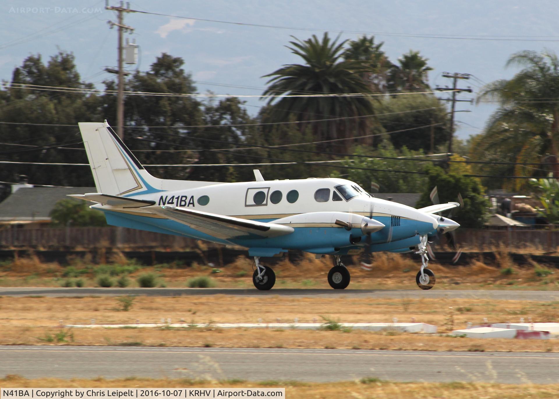 N41BA, 1980 Beechcraft King Air C90 C/N LJ-912, ST Jon Aircraft LLC (Lemoore, CA) 1980 Beechcraft King Air C90 departing back to home base of KFAT at Reid Hillview Airport, San Jose, CA.