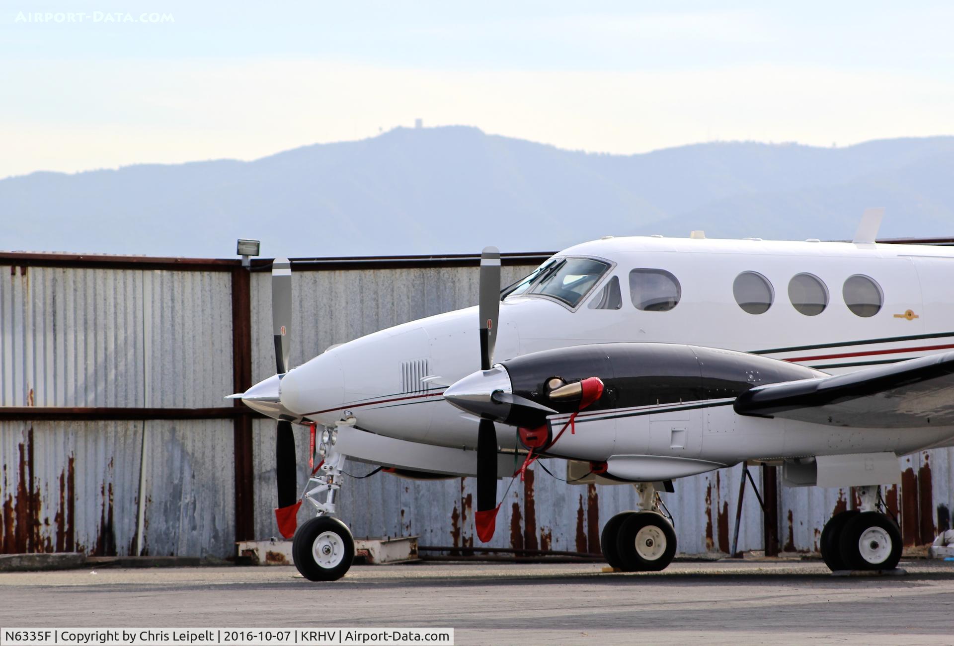 N6335F, 1982 Beech F90 King Air C/N LA-190, Dewane Investments LLC (Scottsdale, AZ) 1982 Beechcraft King Air F90 parked next to Aerial Avionics for some new avionics upgrades at Reid Hillview Airport, San Jose, CA.