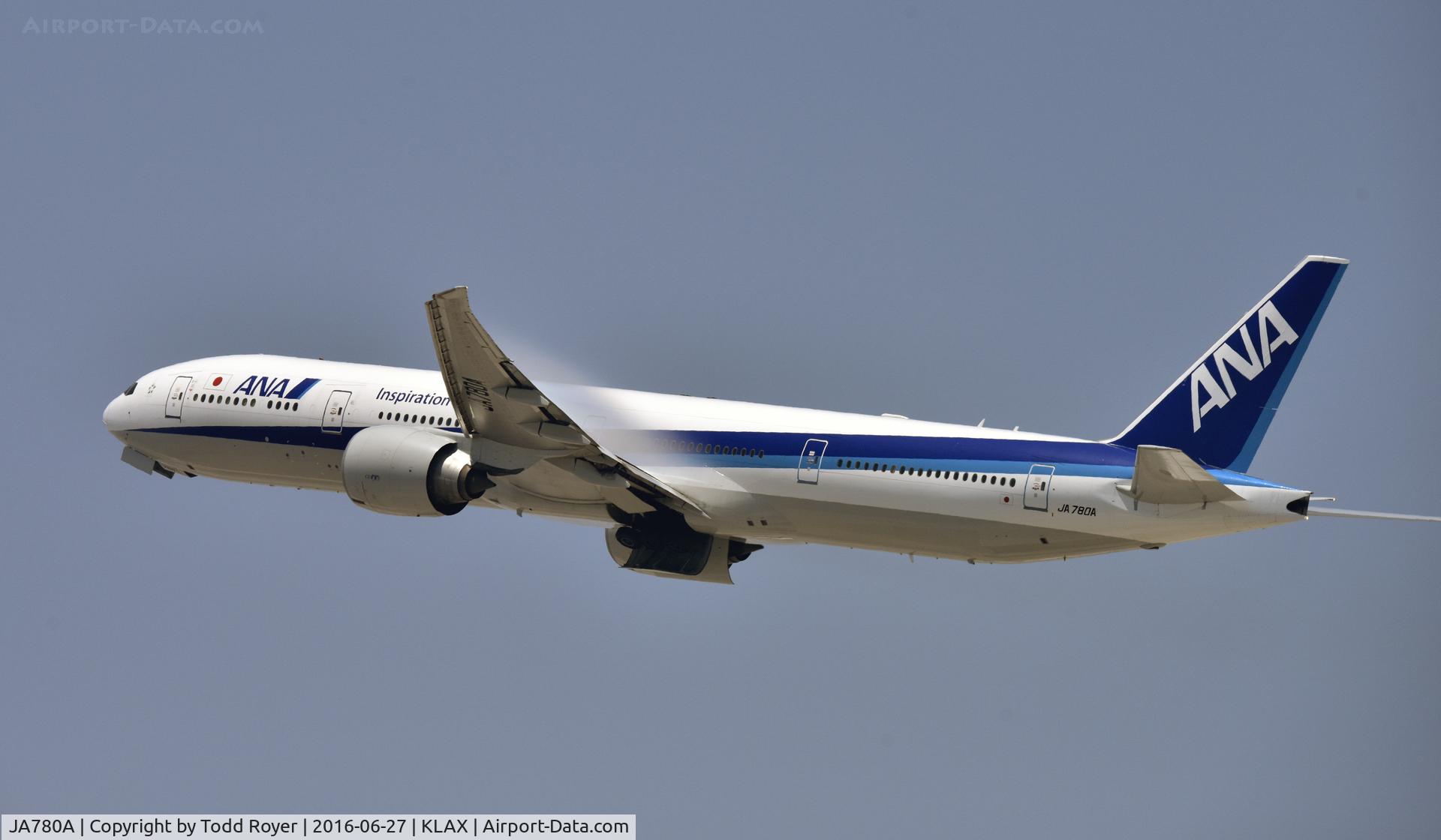 JA780A, 2007 Boeing 777-381/ER C/N 34895, Departing LAX