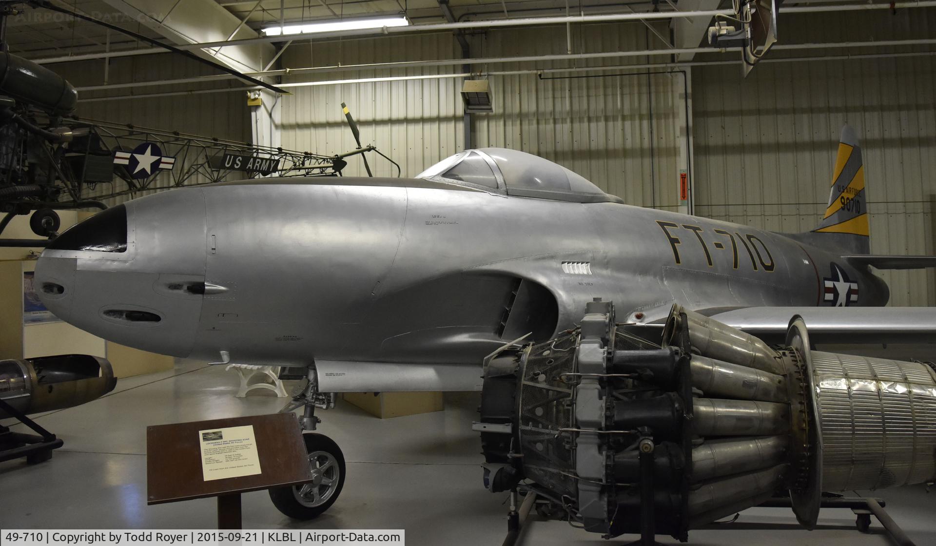 49-710, 1949 Lockheed F-80C-10-LO Shooting Star C/N 080-2458, On display at the Mid America Air Museum