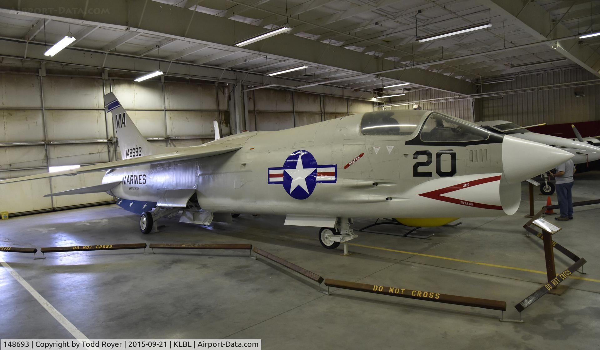 148693, Vought F-8D Crusader Crusader C/N 913, On display at the Mid America Air Museum