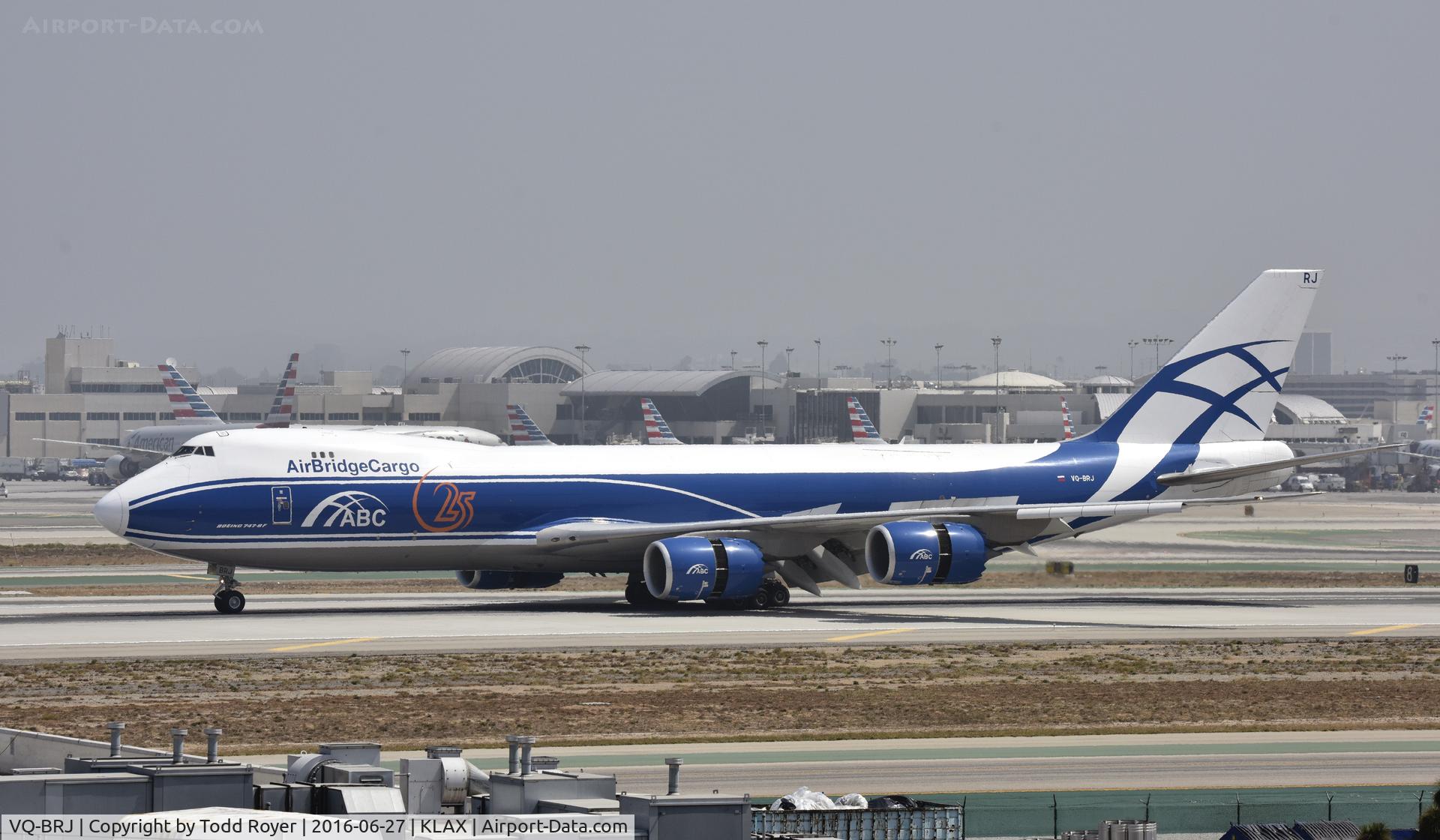 VQ-BRJ, 2013 Boeing 747-8HVF C/N 37670, Arriving at LAX