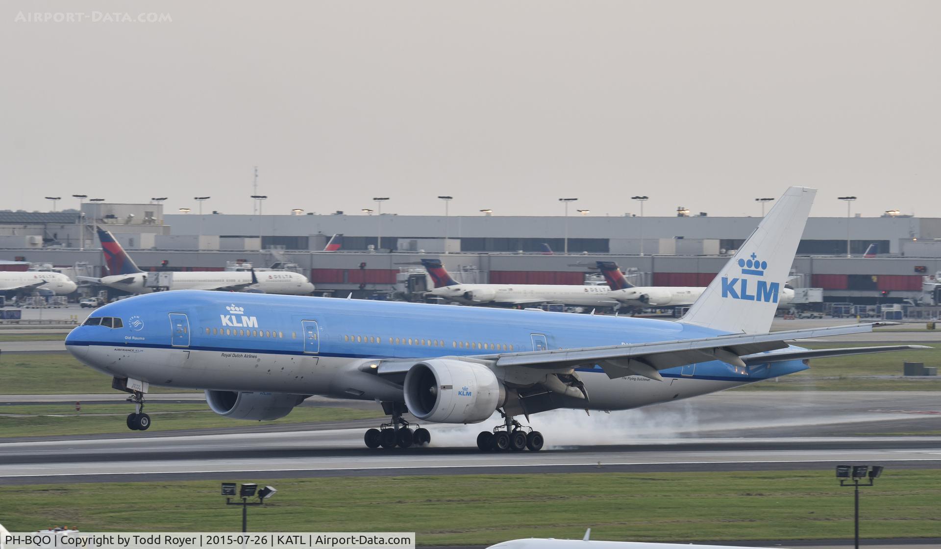 PH-BQO, 2007 Boeing 777-206/ER C/N 35295, Arriving at Atlanta