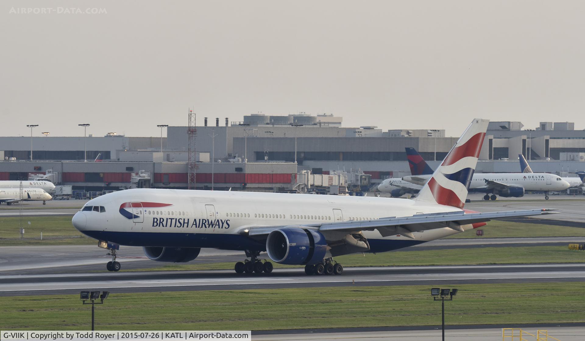 G-VIIK, 1998 Boeing 777-236/ER C/N 28840, Arriving at Atlanta
