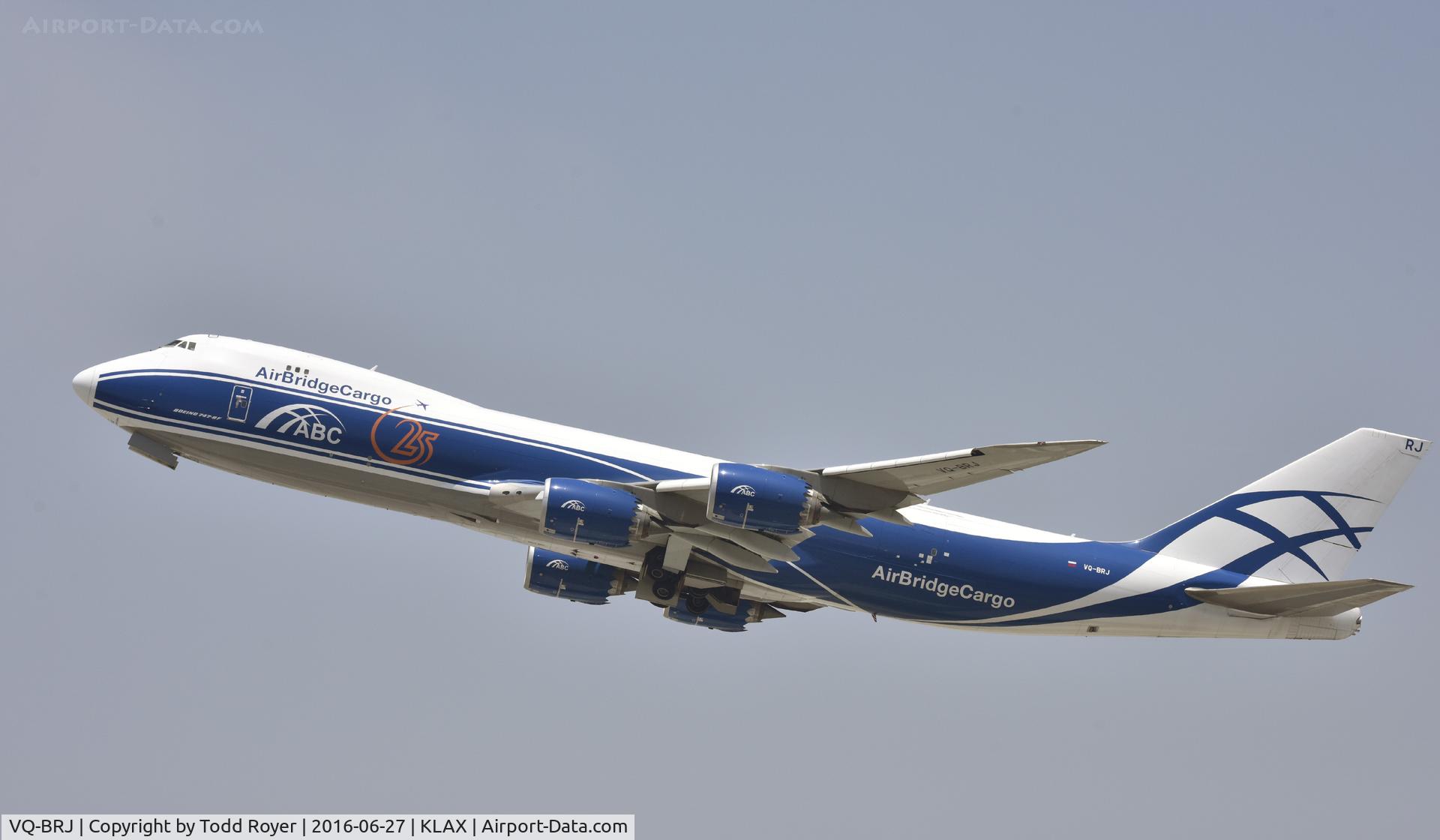 VQ-BRJ, 2013 Boeing 747-8HVF C/N 37670, Departing LAX