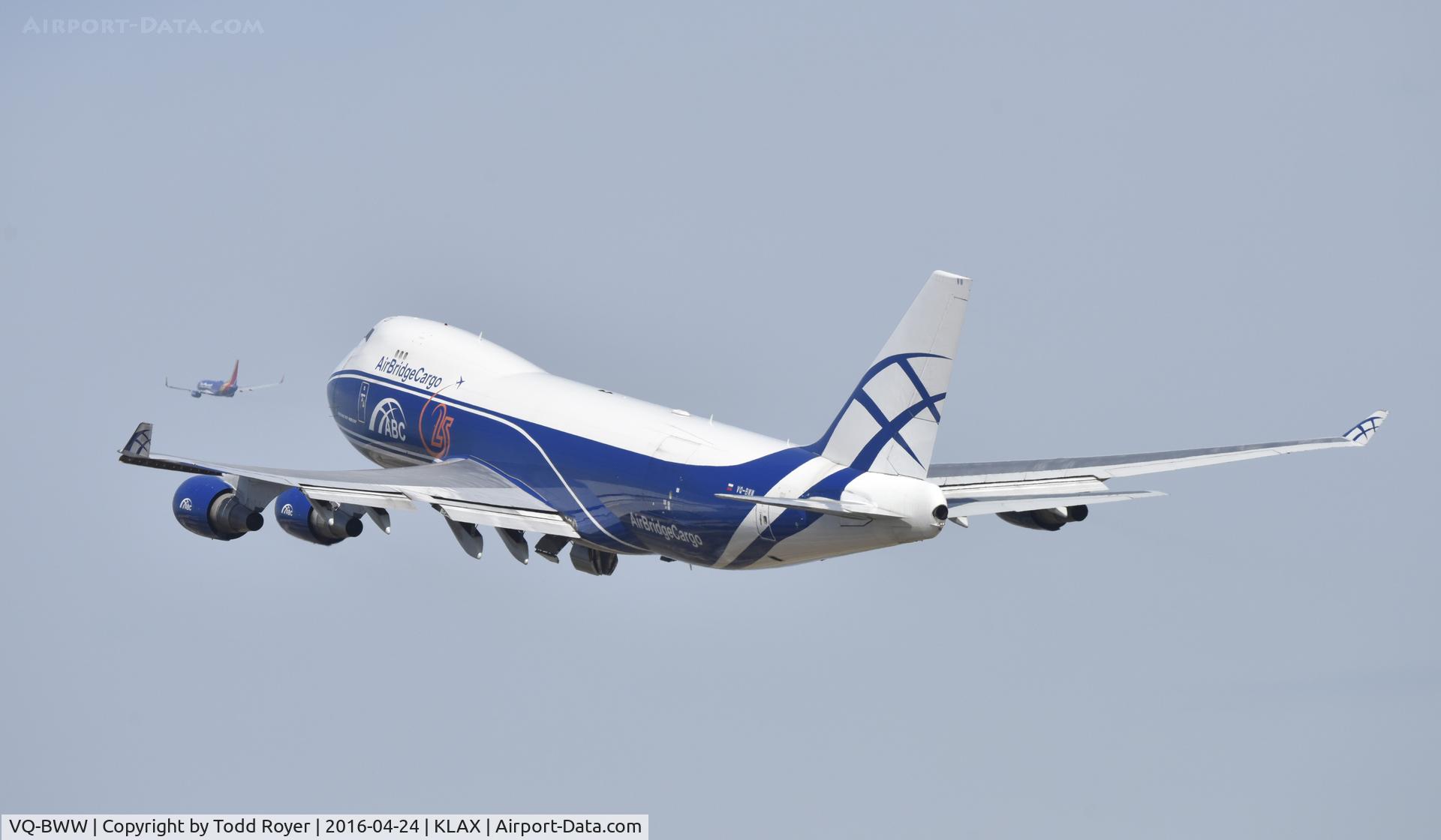 VQ-BWW, 2008 Boeing 747-428F/ER/SCD C/N 35233, Departing LAX