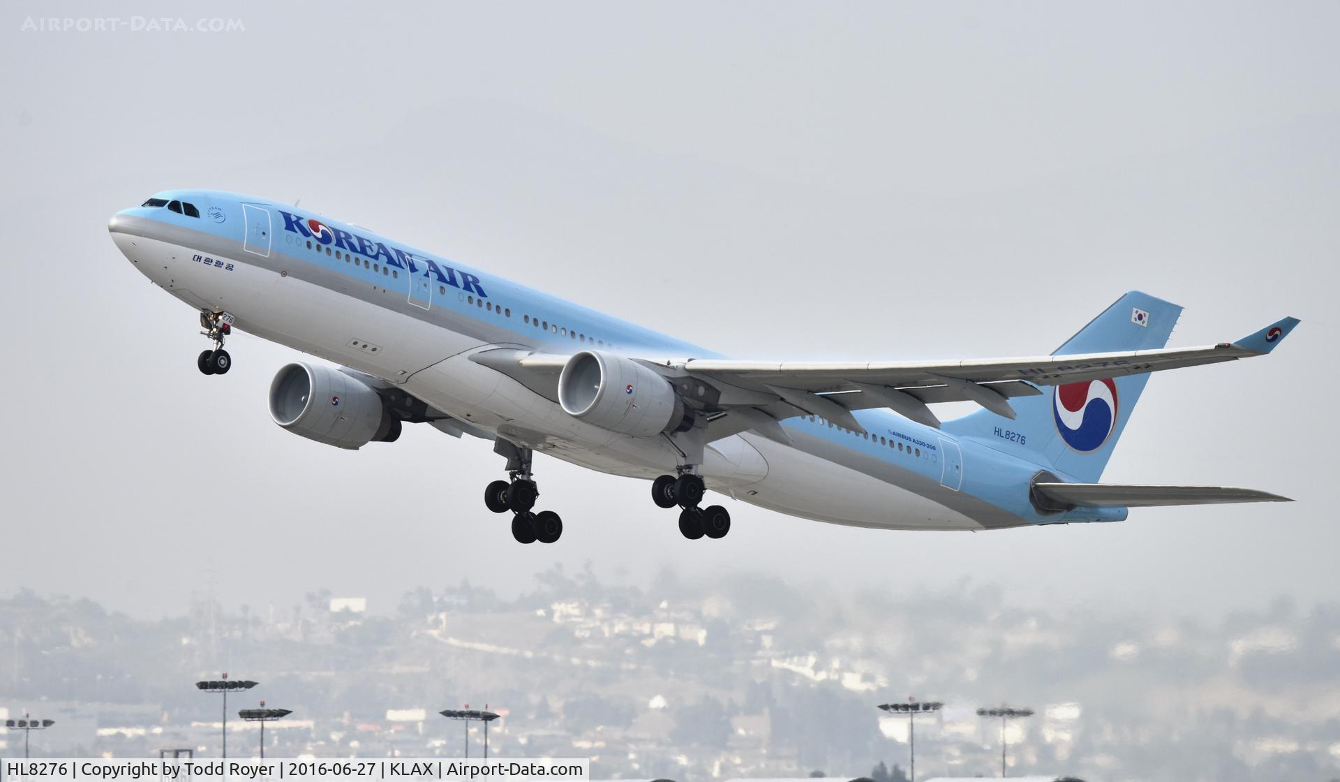 HL8276, 2013 Airbus A330-223 C/N 1393, Departing LAX